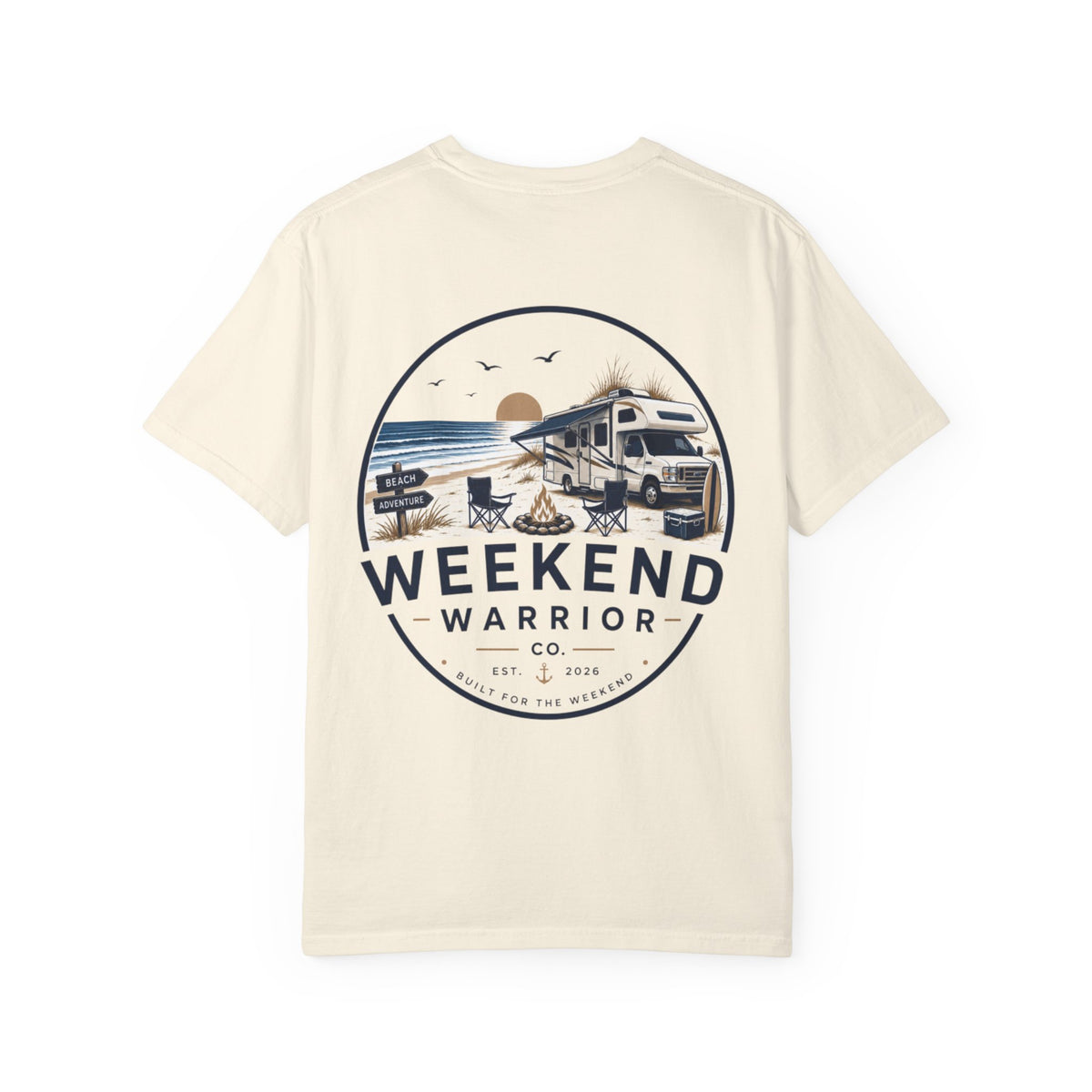 Weekend Warrior T-Shirt — Coastal Camping Graphic