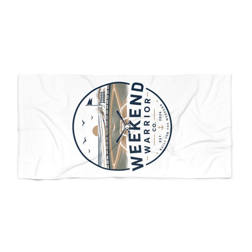 Weekend Warrior Beach Towel — Coastal Baseball Logo Towel