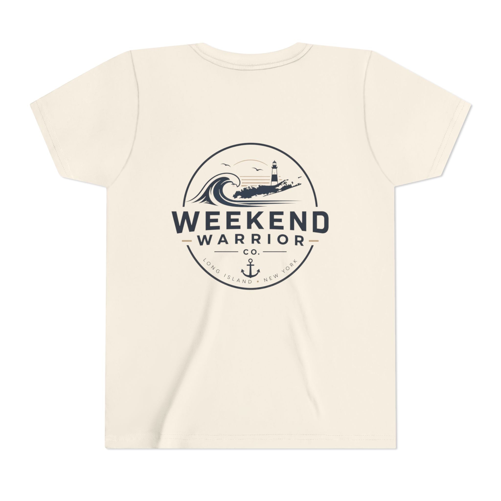 Custom OG Weekend Warrior Youth Tee — Coastal Lighthouse Surf Graphic Shirt