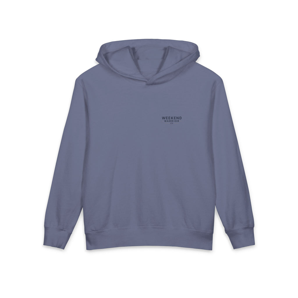 Weekend Warrior Youth Hoodie — Adventure Graphic Lightweight Pullover