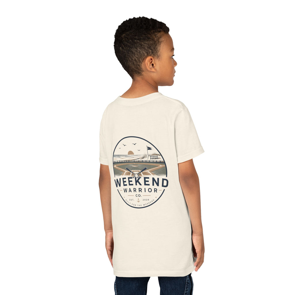 Weekend Warrior Youth Tee — Coastal Baseball Graphic Shirt