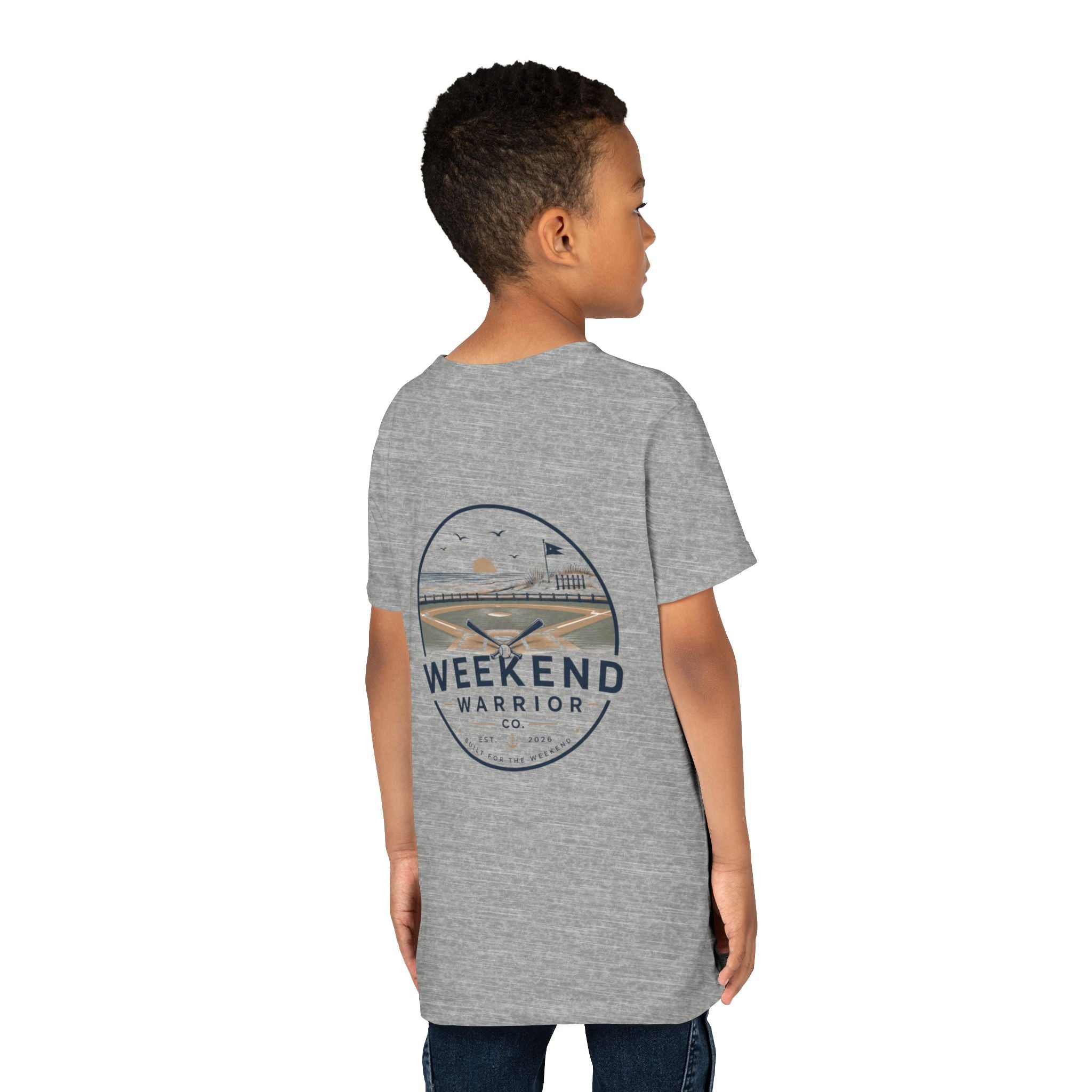 Weekend Warrior Youth Tee — Coastal Baseball Graphic Shirt