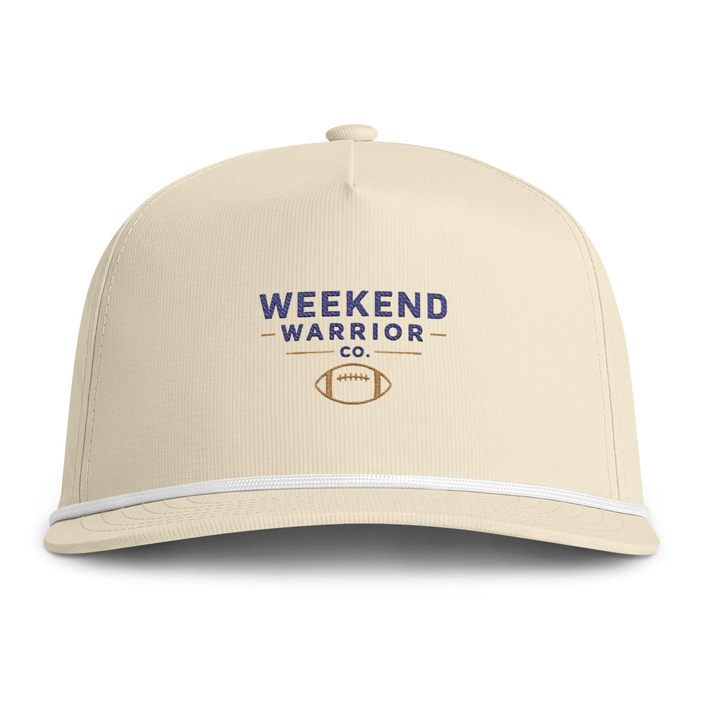 Weekend Warrior Rope Cap — Vintage Football Sunwashed Hat