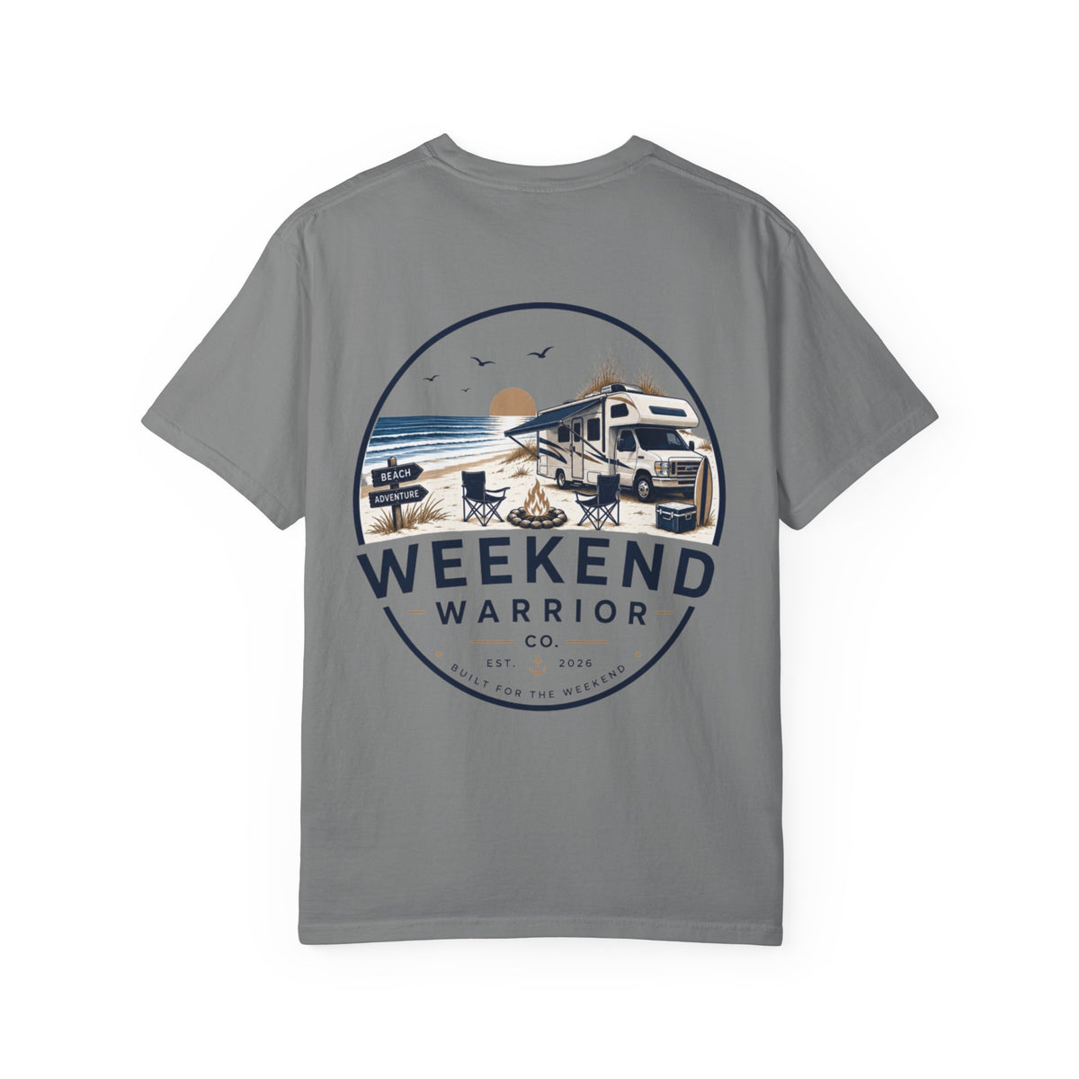 Weekend Warrior T-Shirt — Coastal Camping Graphic