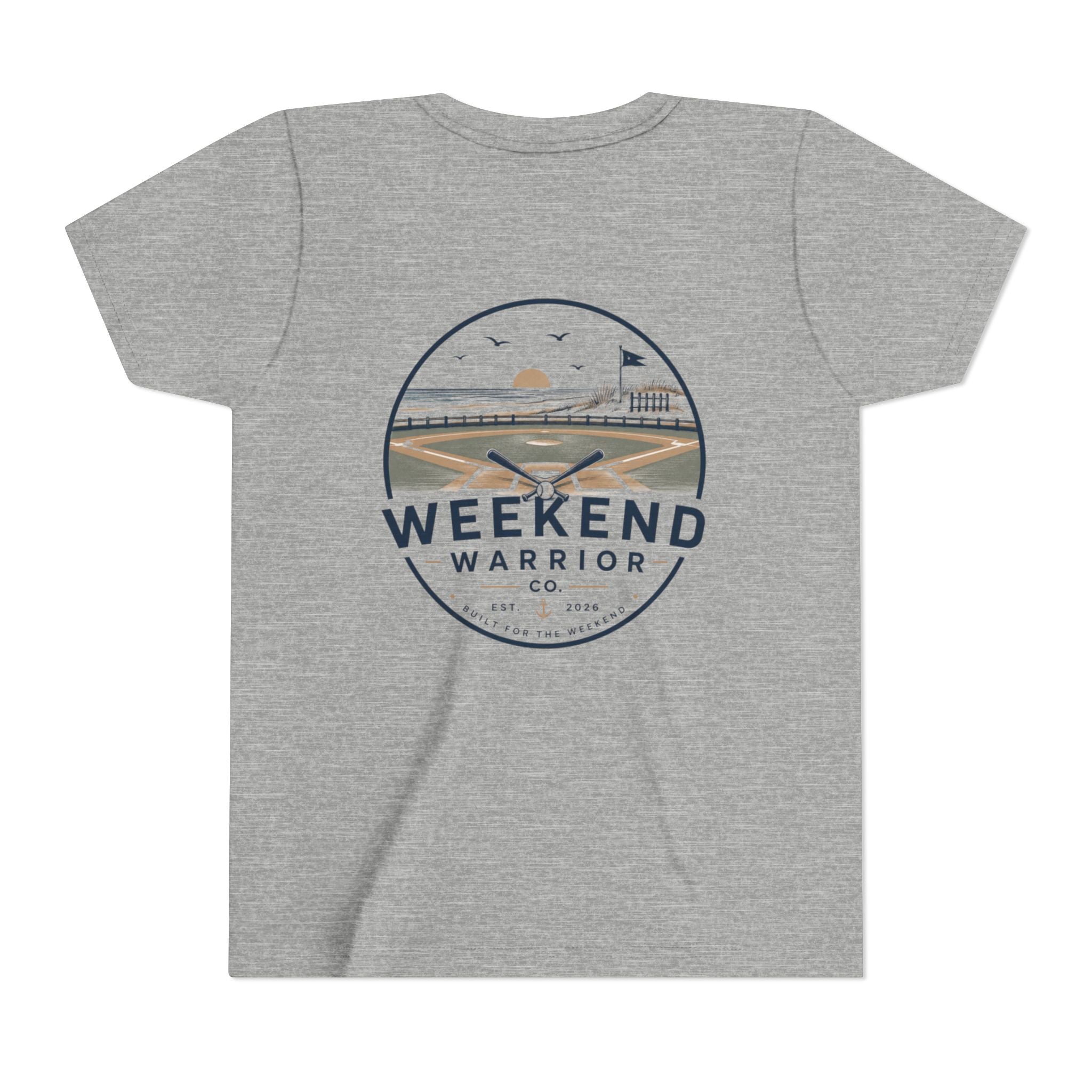 Weekend Warrior Youth Tee — Coastal Baseball Graphic Shirt