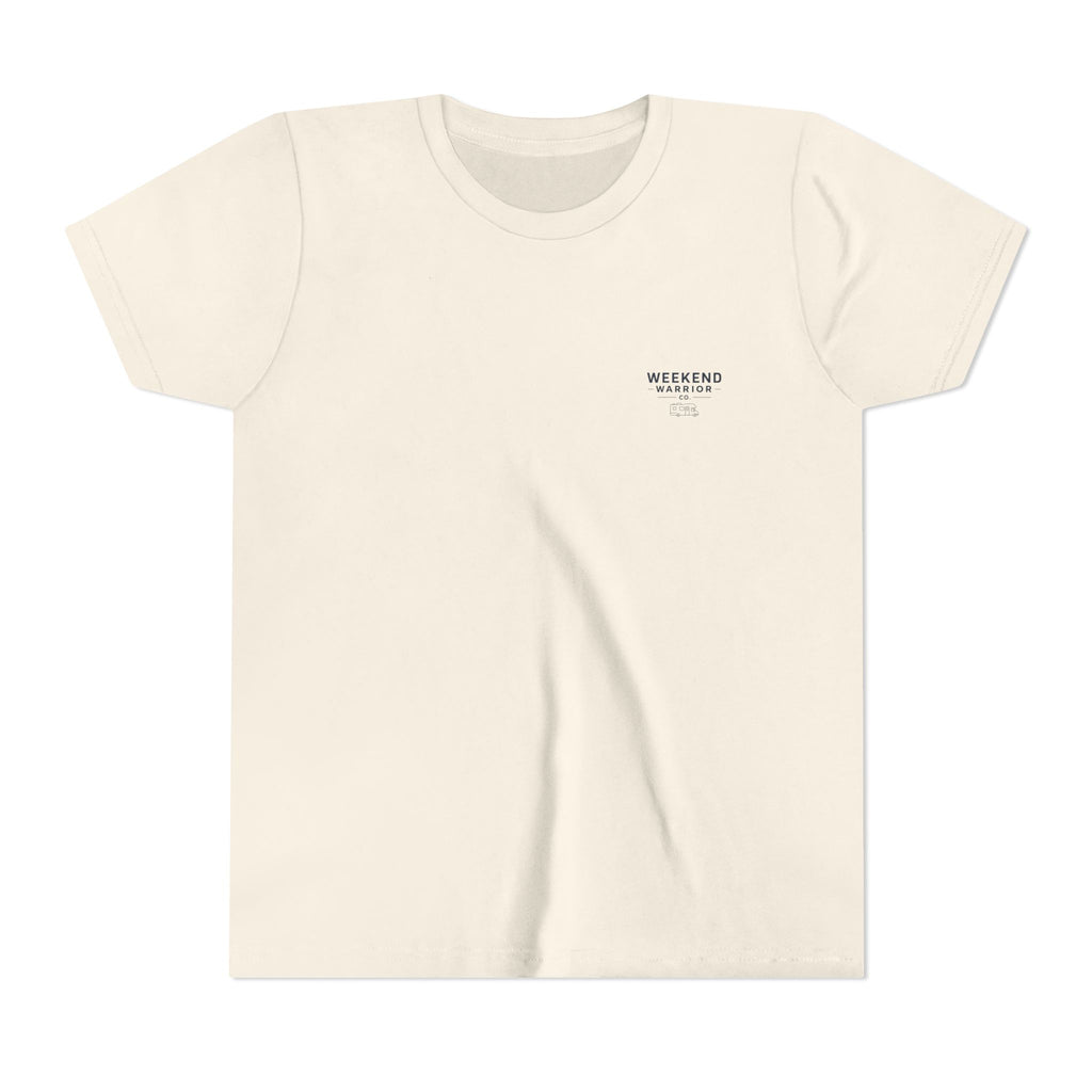 Weekend Warrior Youth Tee — Coastal Camping Shirt