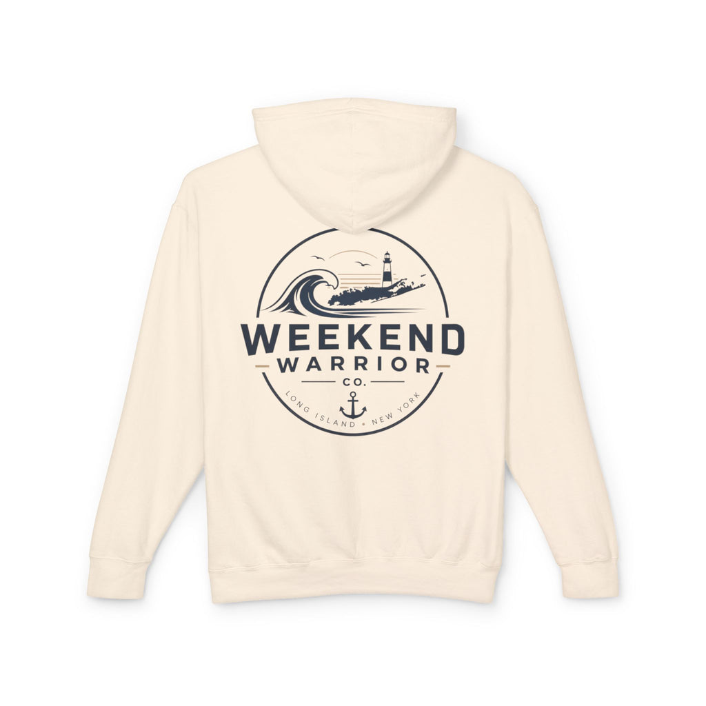 Custom OG Weekend Warrior Hoodie — Coastal Lighthouse Graphic Hooded Sweatshirt