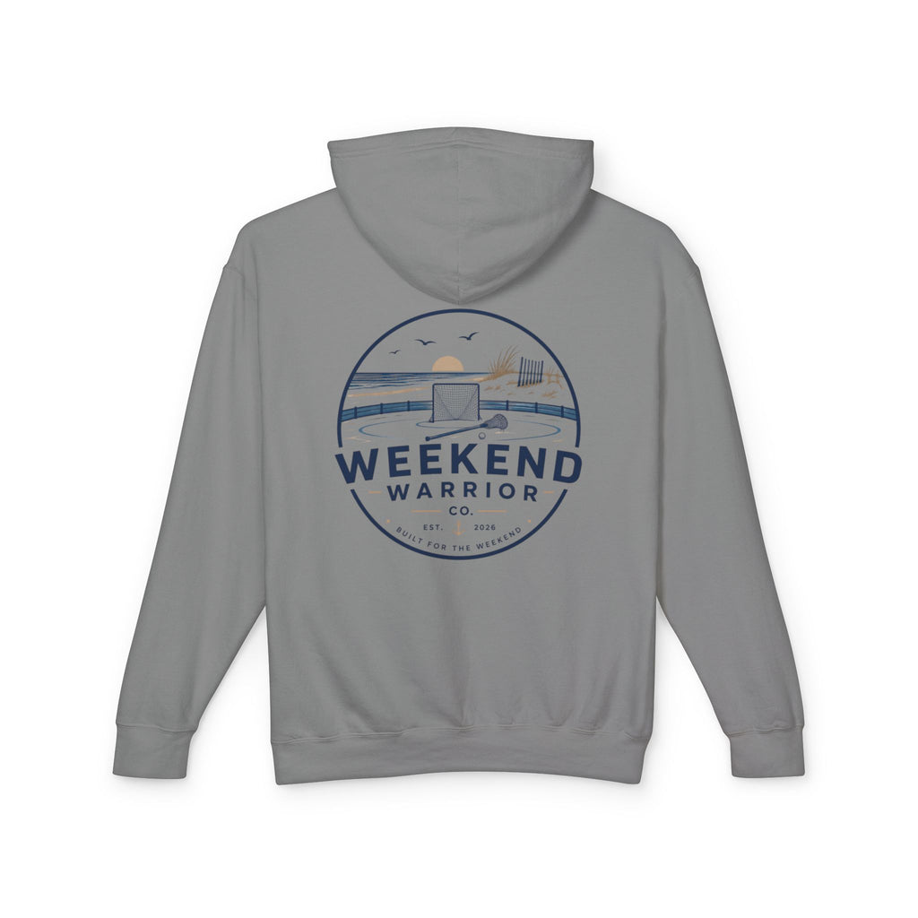 Weekend Warrior Hoodie — Coastal LAXX Graphic Hooded Sweatshirt
