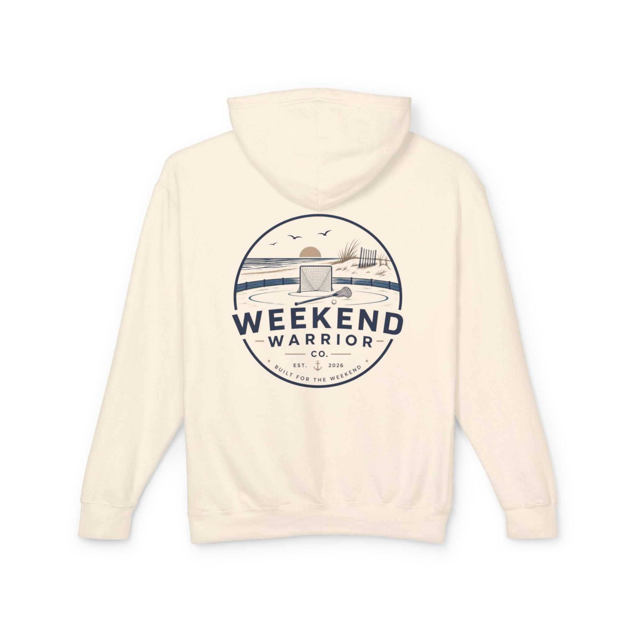 Weekend Warrior Hoodie — Coastal LAXX Graphic Hooded Sweatshirt