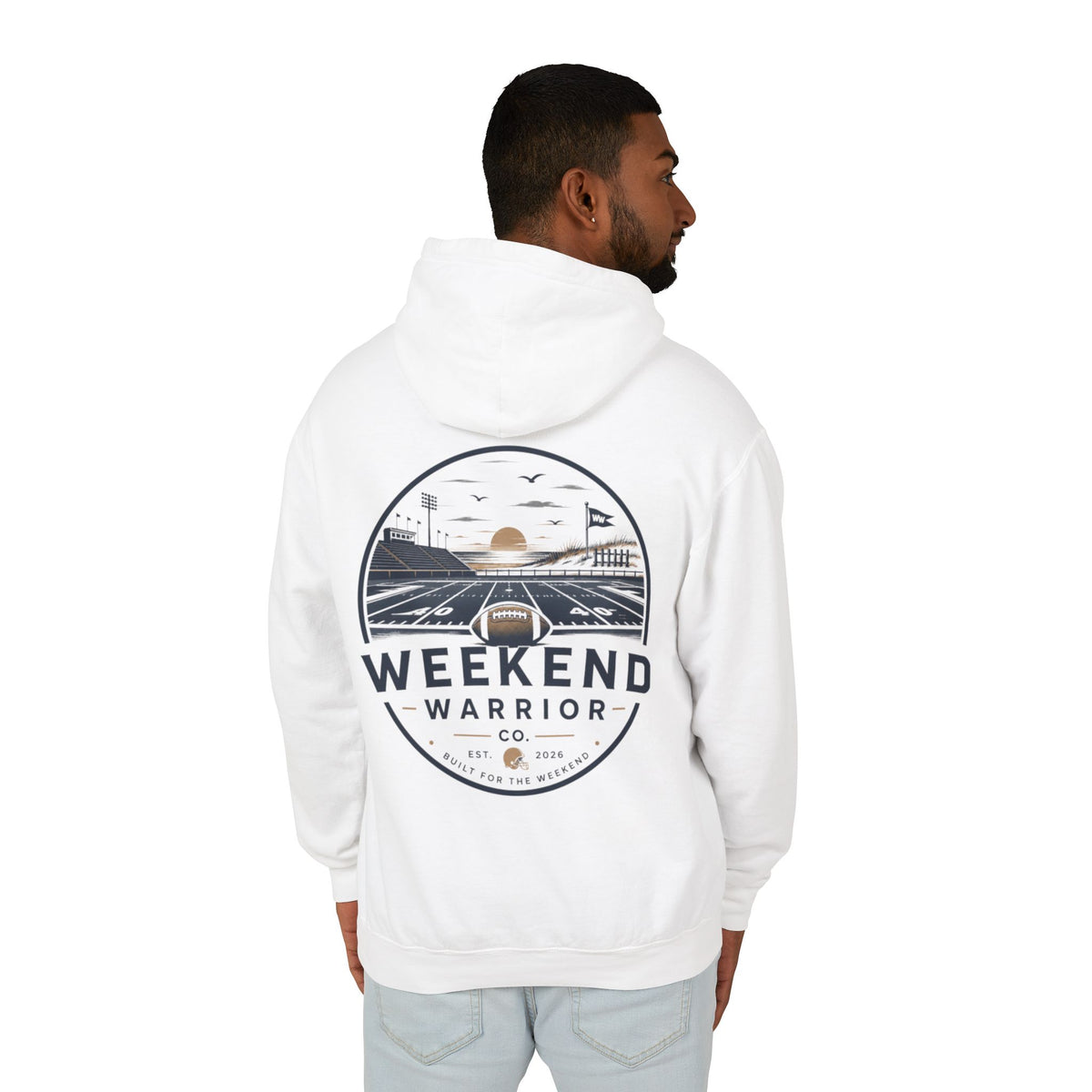 Weekend Warrior Hoodie — Coastal Football Hooded Sweatshirt