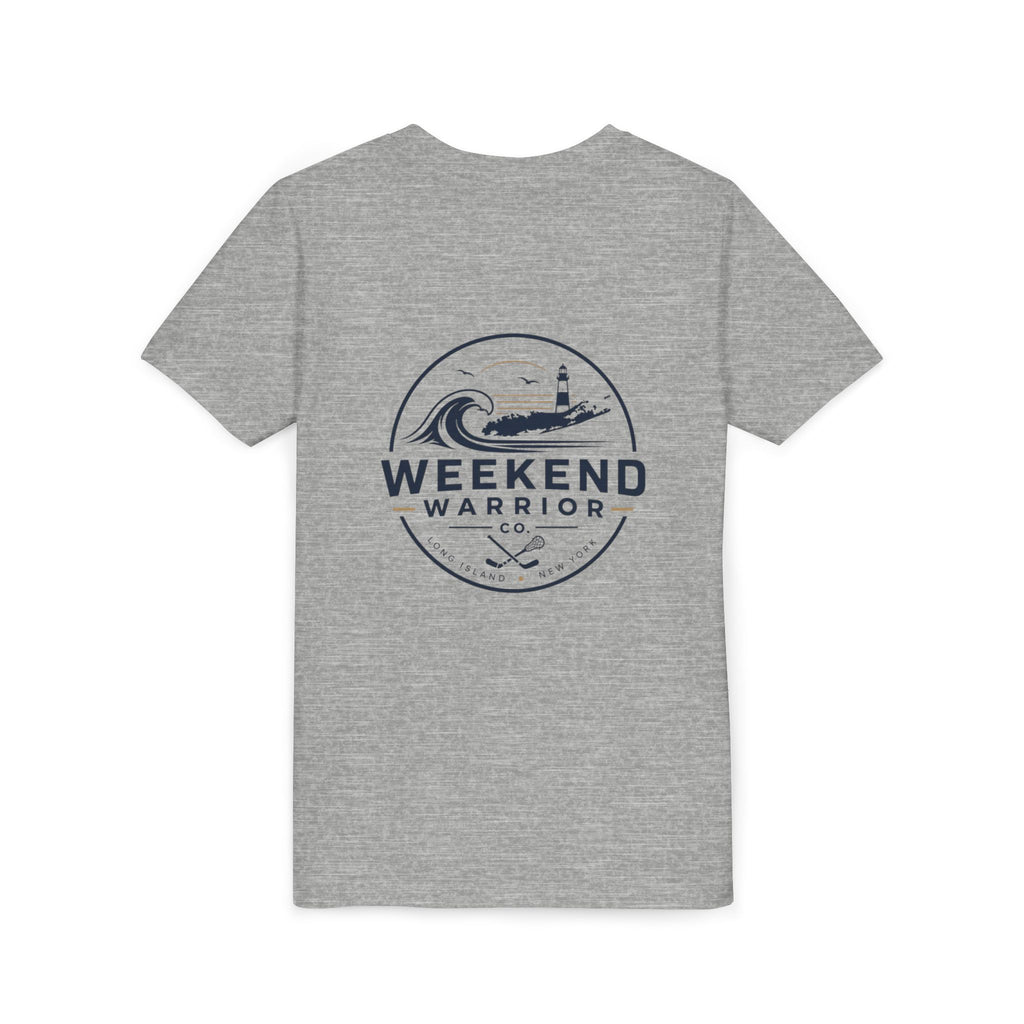 Weekend Warrior Youth Tee — Coastal Lighthouse Surf Graphic Shirt