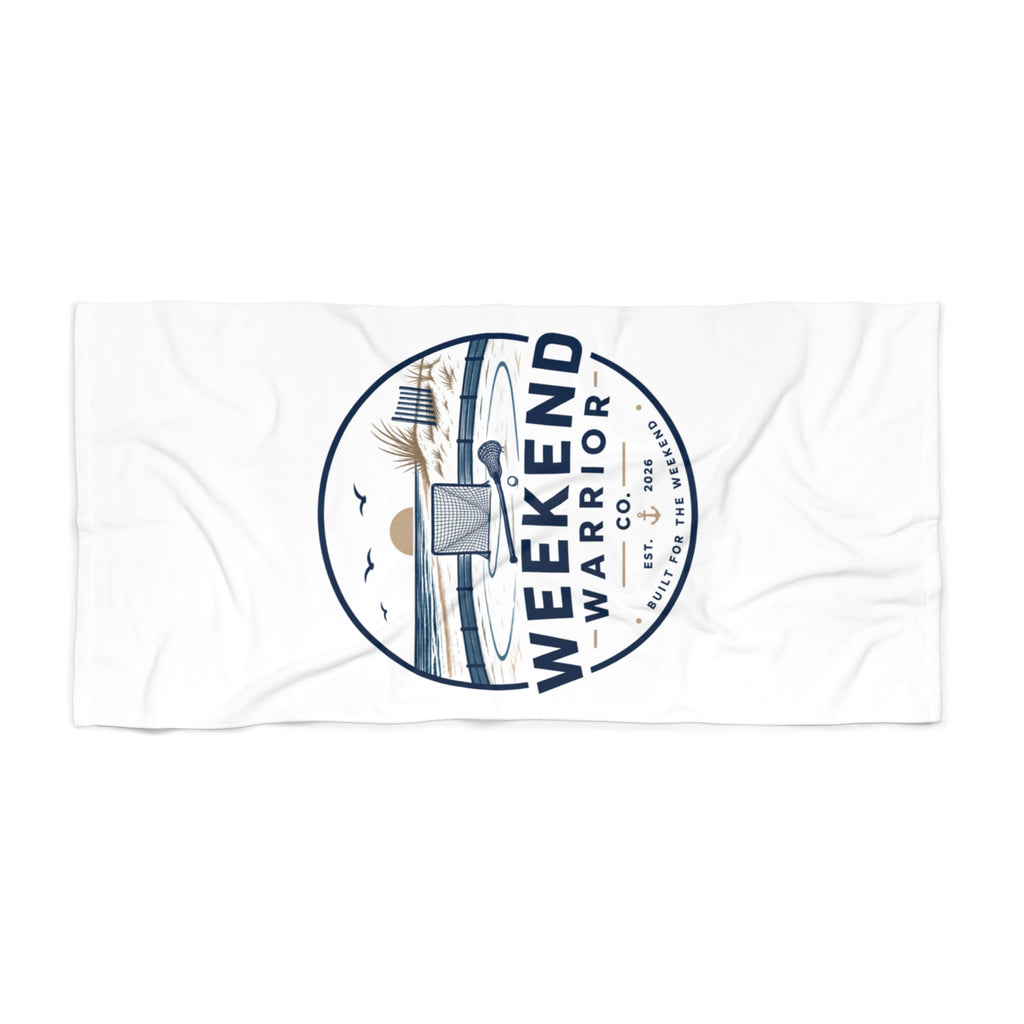 Weekend Warrior Beach Towel — Coastal LAXX Logo Towel