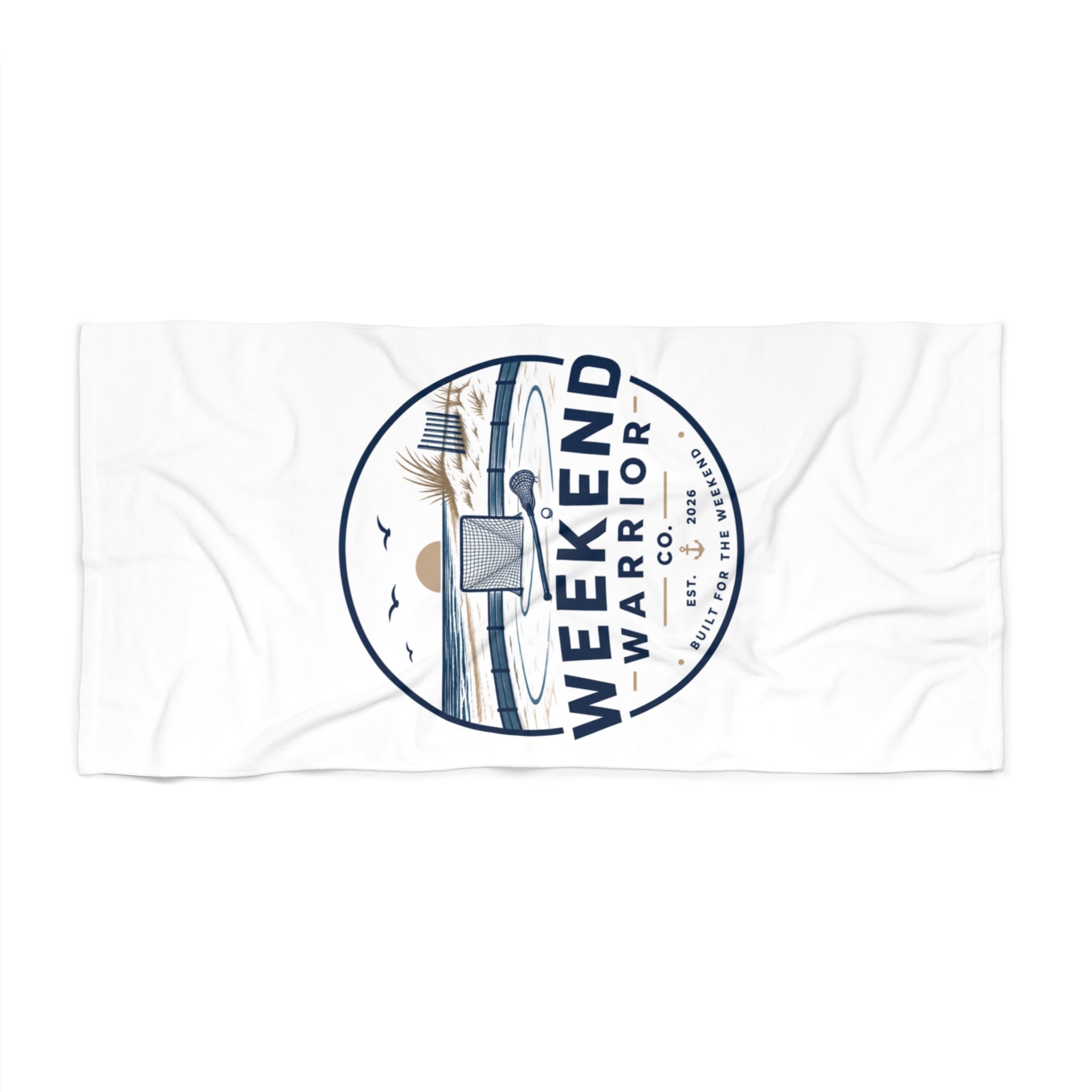 Weekend Warrior Beach Towel — Coastal LAXX Logo Towel