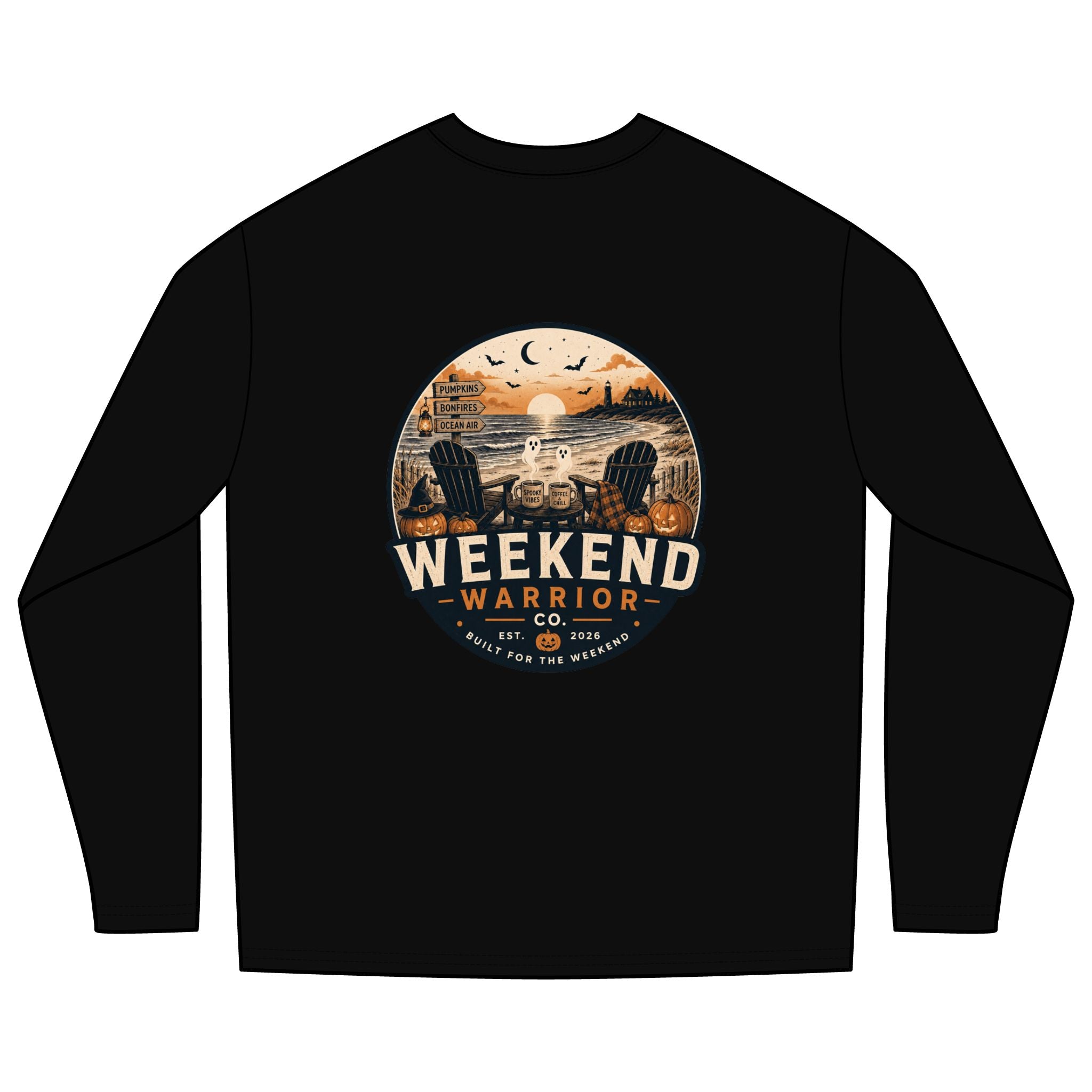 LIMITED EDITION Weekend Warrior Long Sleeve Tee — Spooky Halloween Graphic