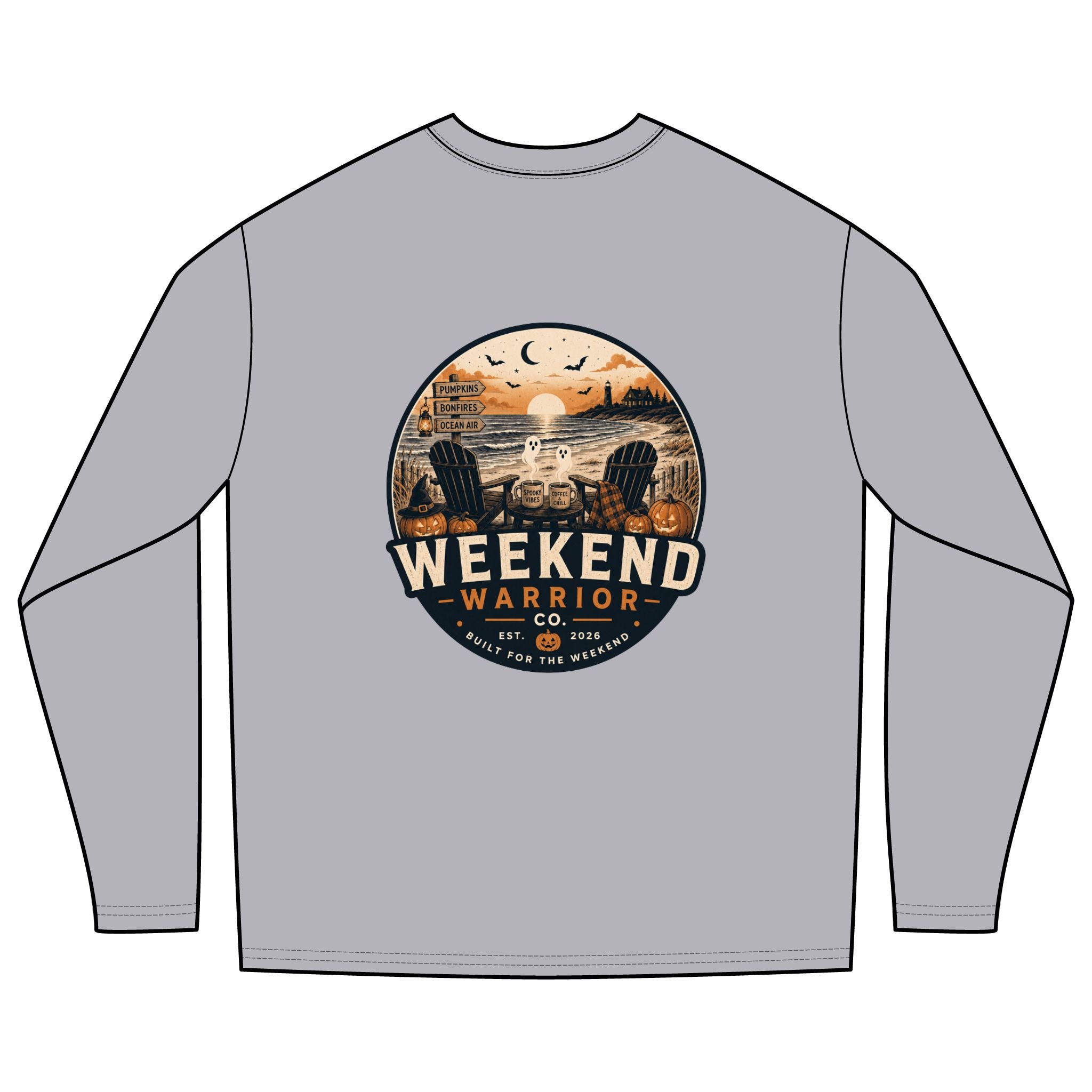 LIMITED EDITION Weekend Warrior Long Sleeve Tee — Spooky Halloween Graphic