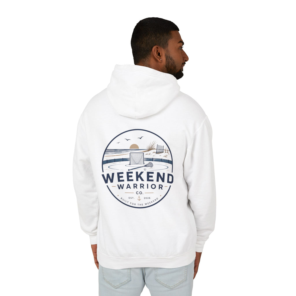 Weekend Warrior Hoodie — Coastal LAXX Graphic Hooded Sweatshirt