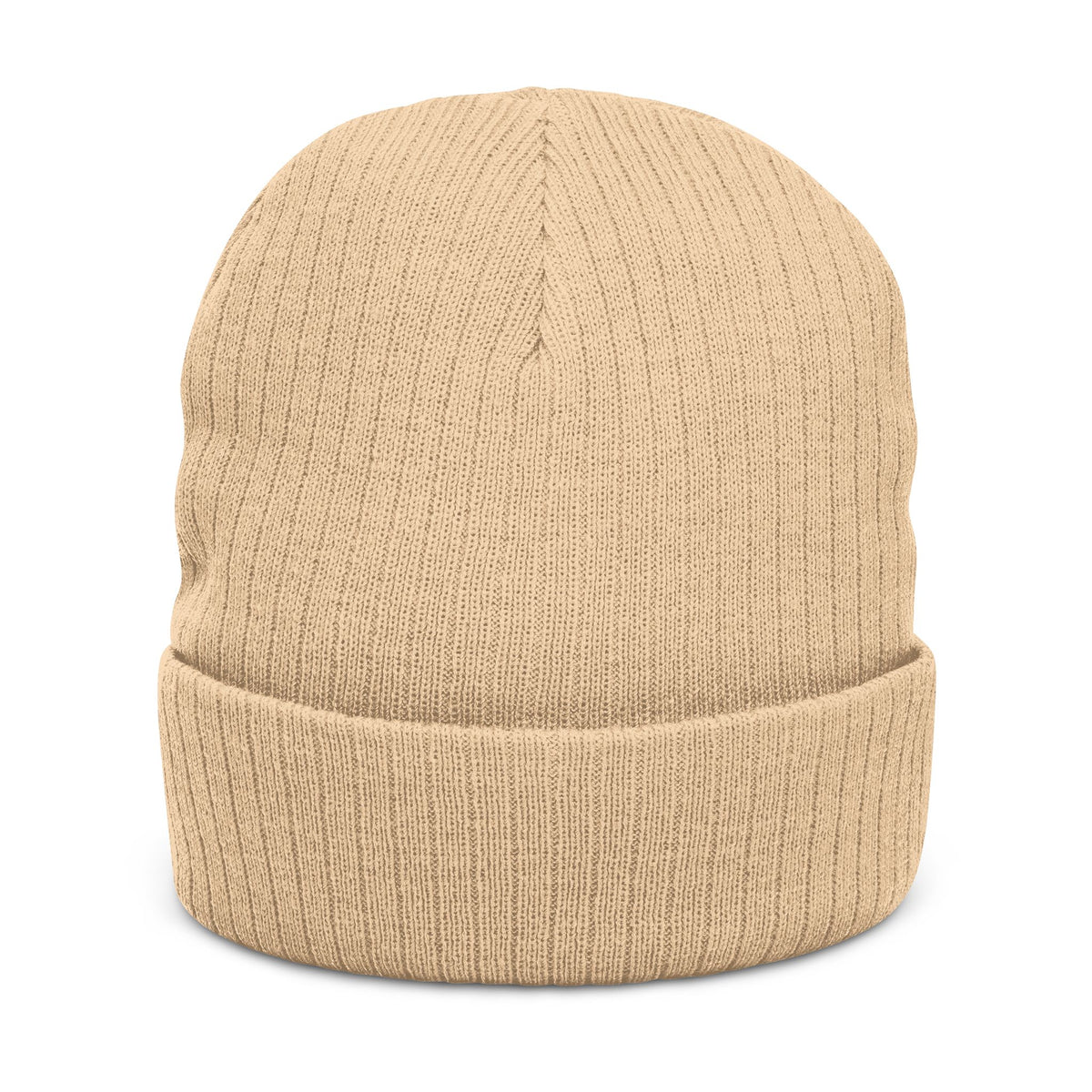 Weekend Warrior Camping Ribbed Knit Beanie — Embroidered Cuff Hat
