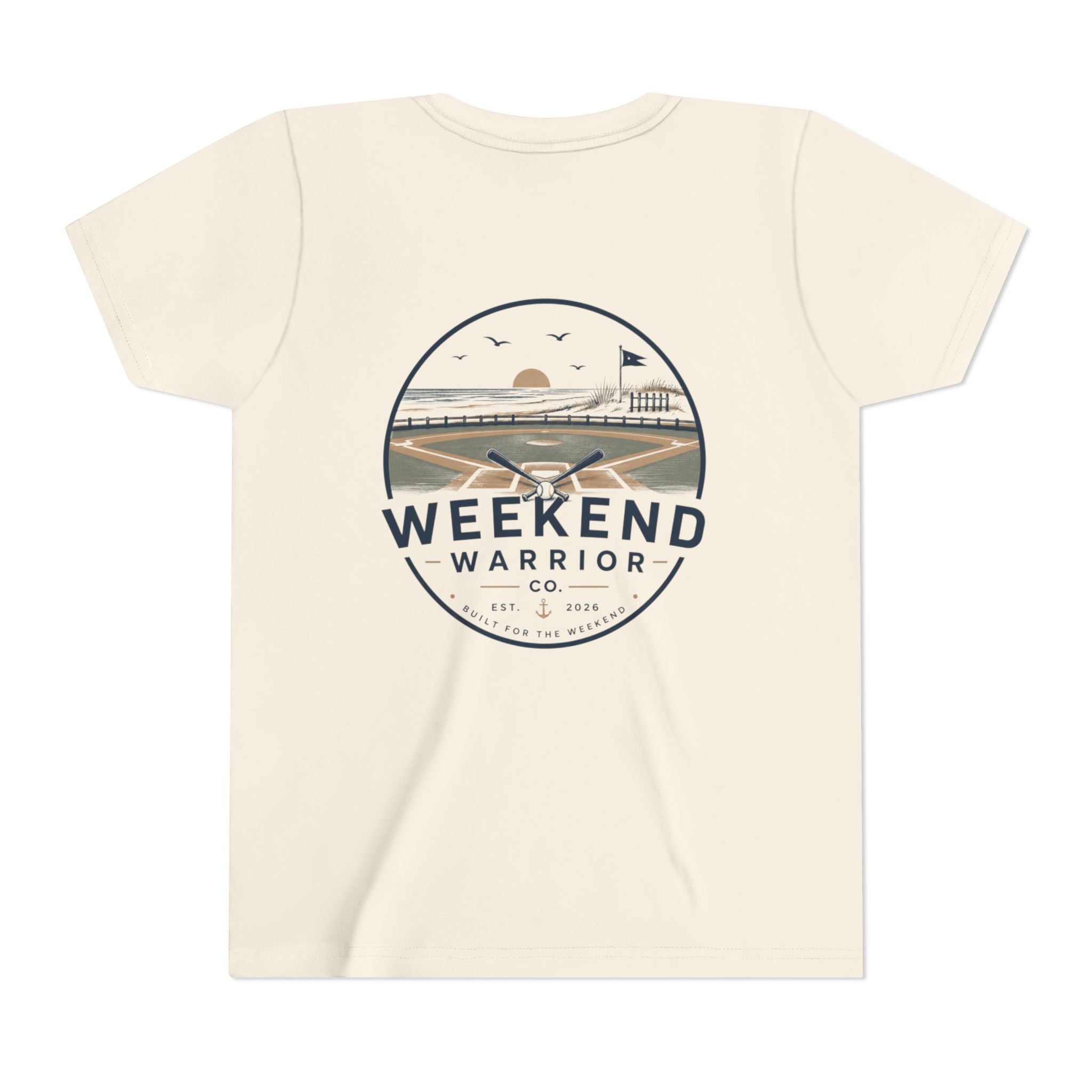 Weekend Warrior Youth Tee — Coastal Baseball Graphic Shirt