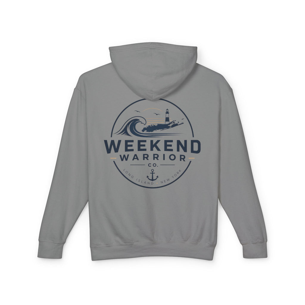 Custom OG Weekend Warrior Hoodie — Coastal Lighthouse Graphic Hooded Sweatshirt