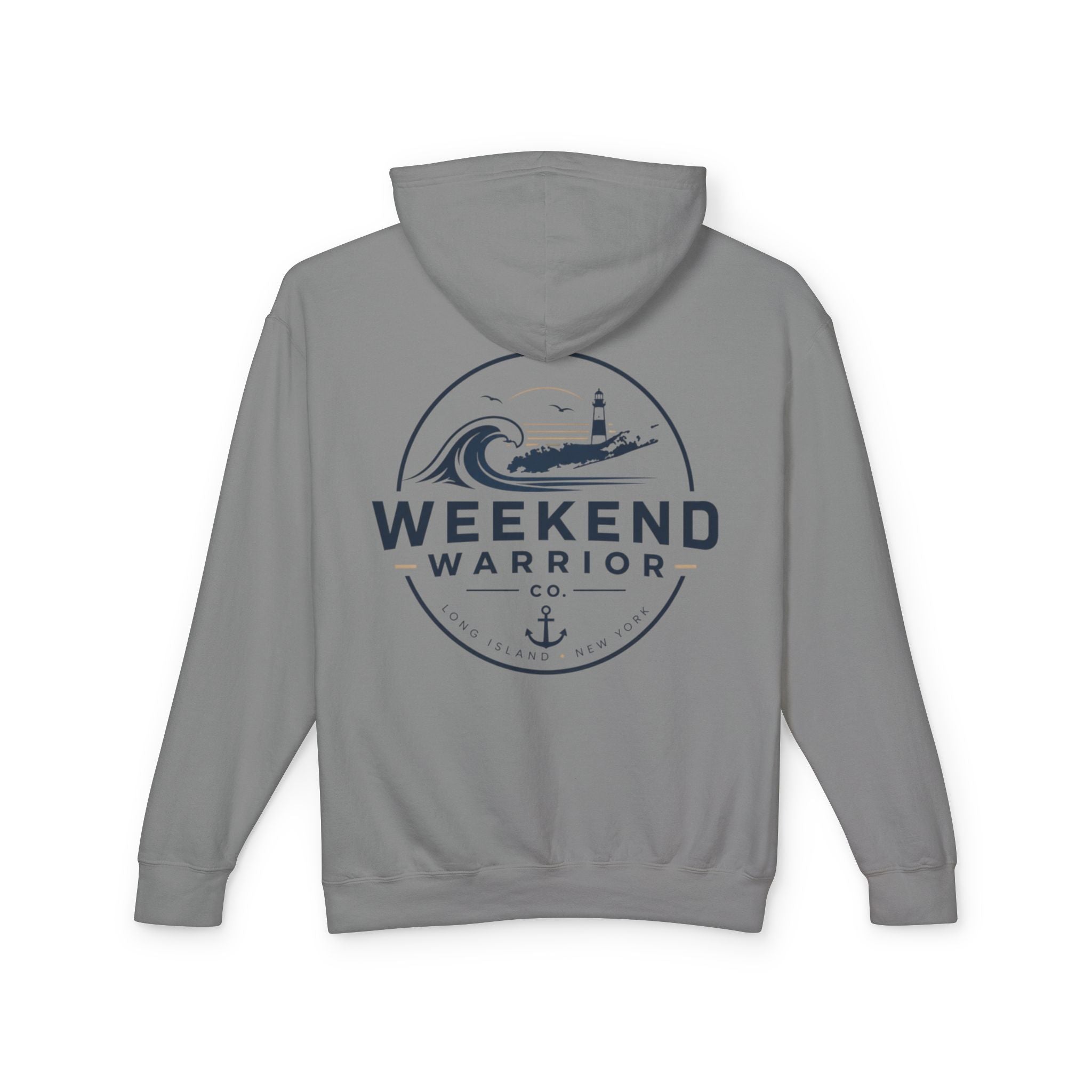 Custom OG Weekend Warrior Hoodie — Coastal Lighthouse Graphic Hooded Sweatshirt