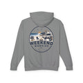 Weekend Warrior Hoodie — Coastal Camping Graphic Hooded Sweatshirt