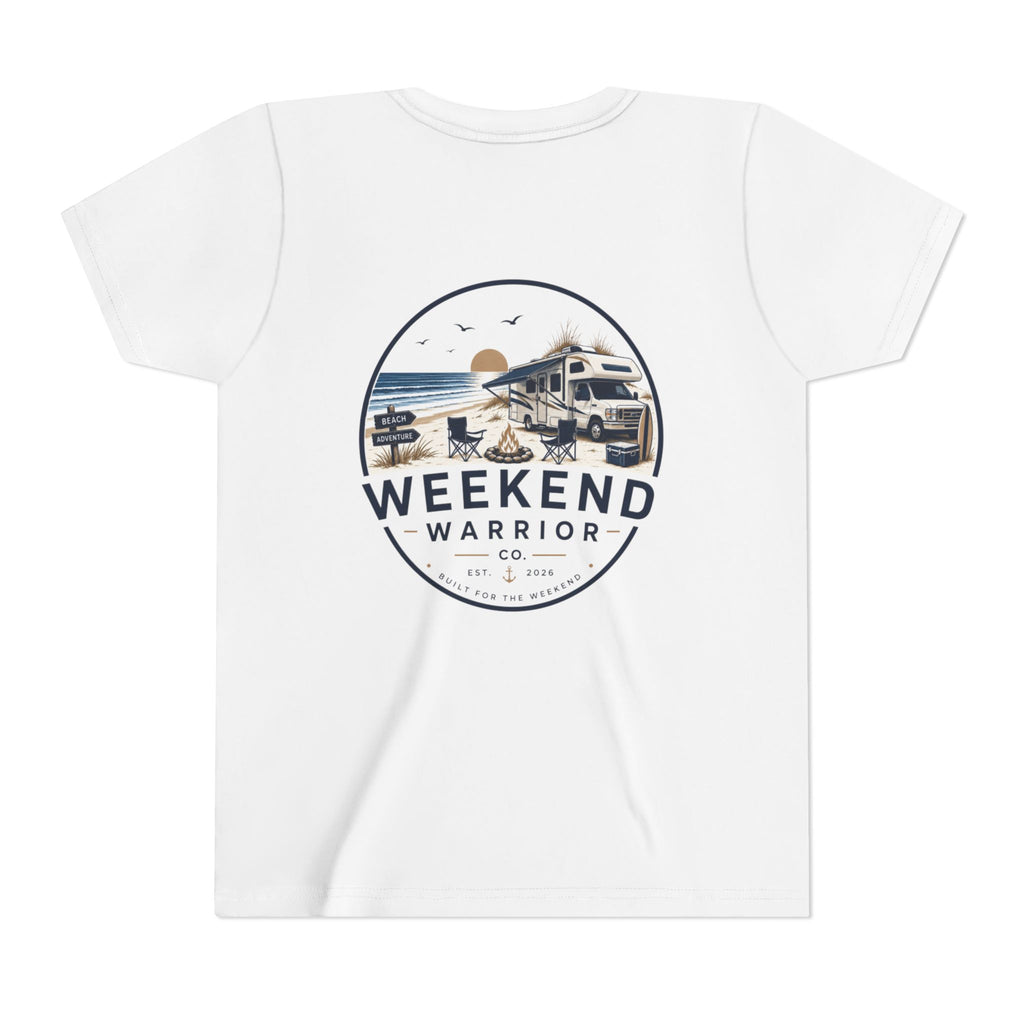 Weekend Warrior Youth Tee — Coastal Camping Shirt