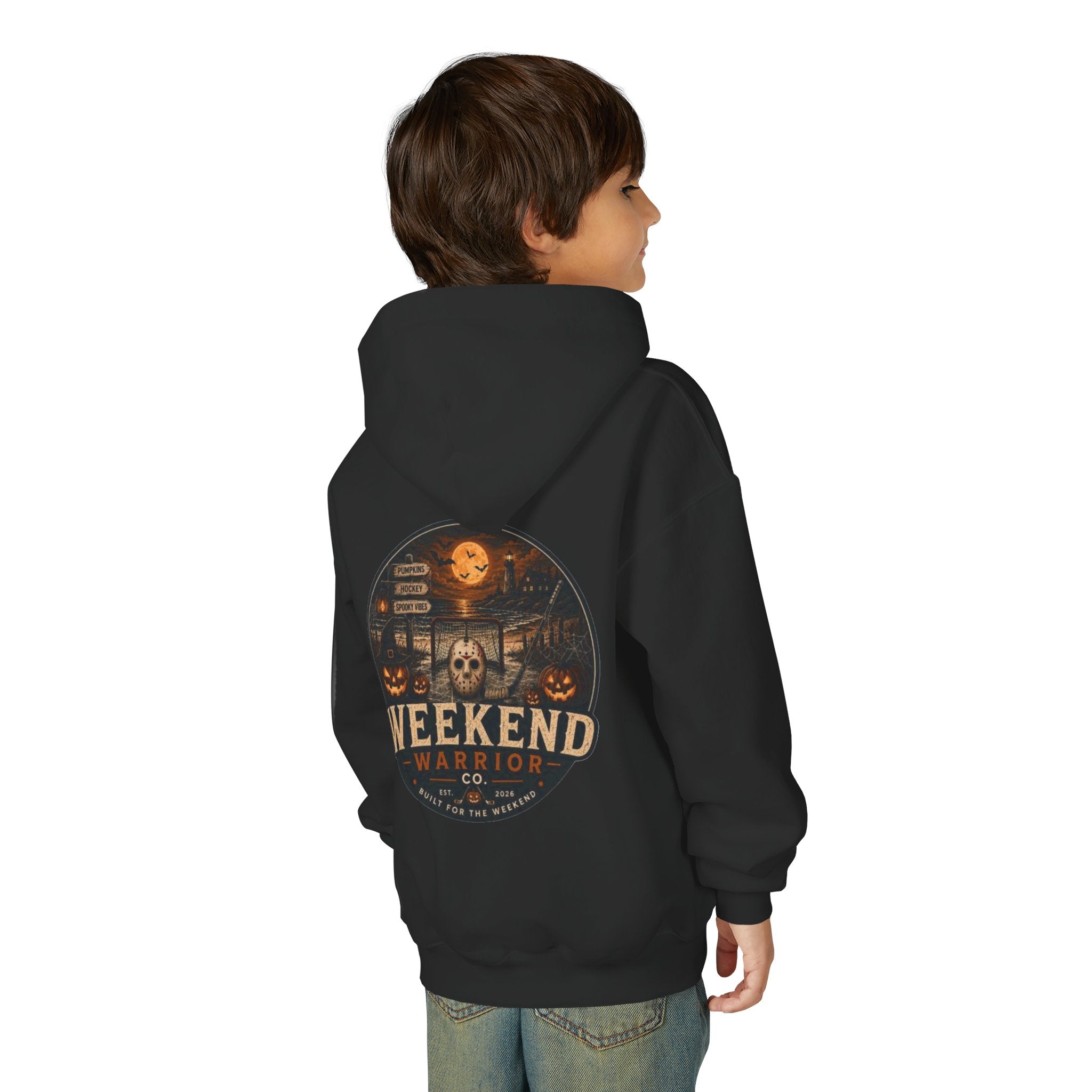 LIMITED EDITION Youth Weekend Warrior Spooky Hockey Hoodie
