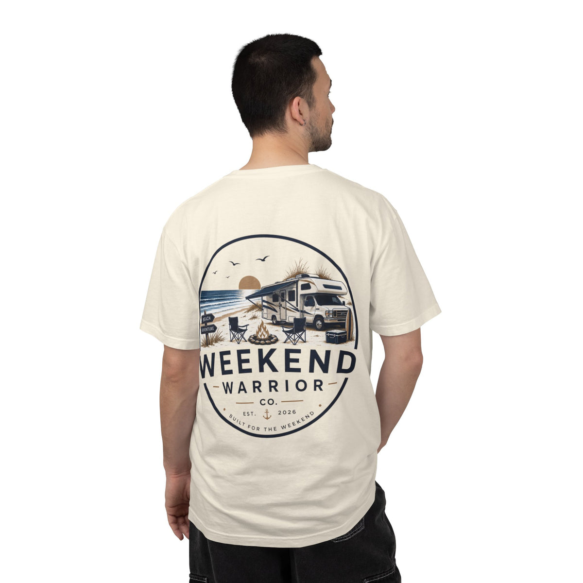 Weekend Warrior T-Shirt — Coastal Camping Graphic