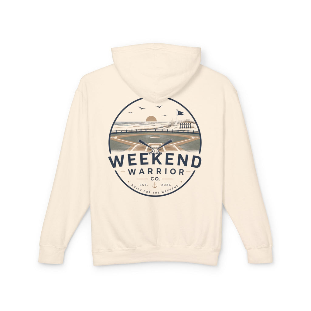 Weekend Warrior Hoodie — Coastal Baseball Graphic Hooded Sweatshirt