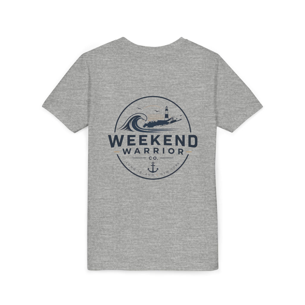 Custom OG Weekend Warrior Youth Tee — Coastal Lighthouse Surf Graphic Shirt