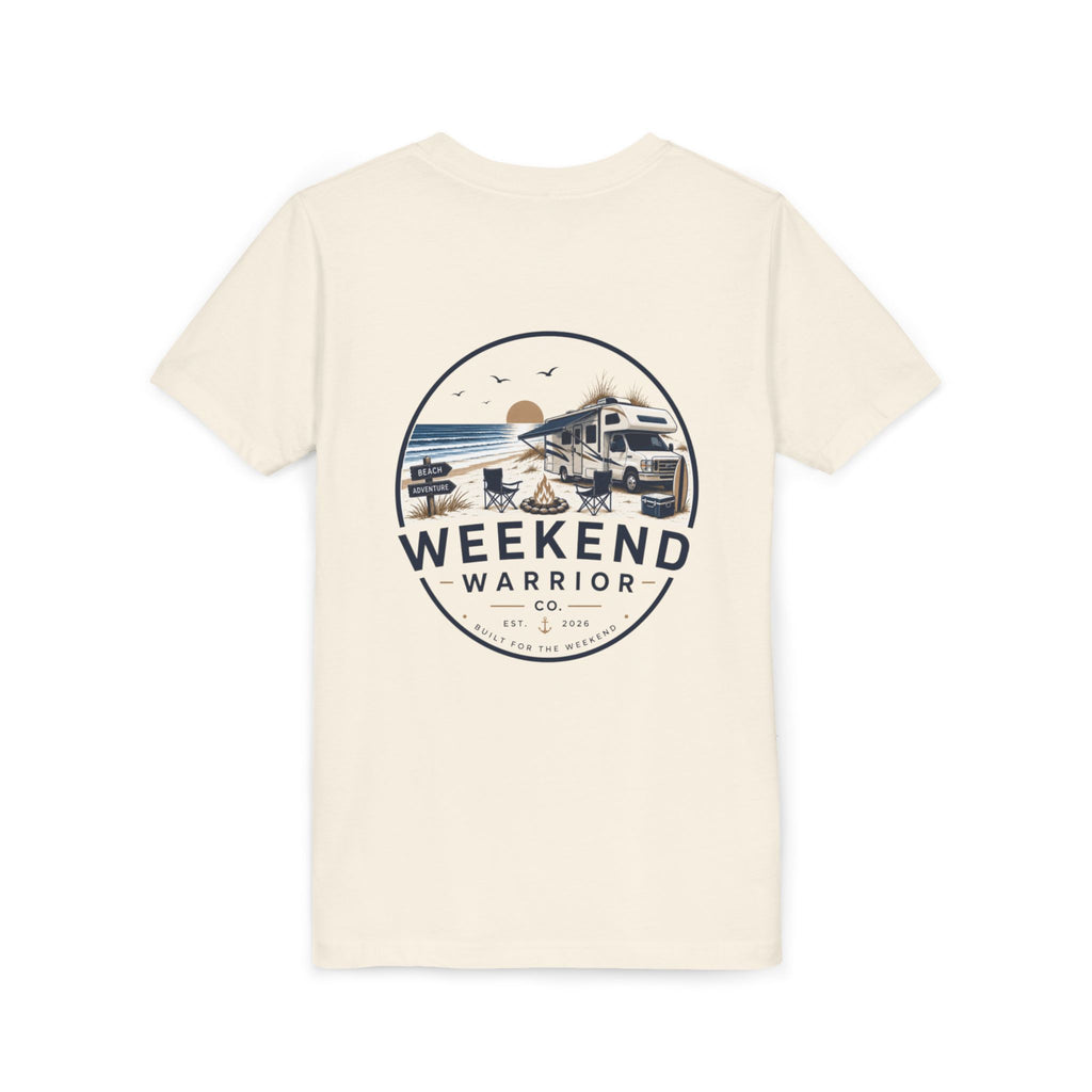 Weekend Warrior Youth Tee — Coastal Camping Shirt