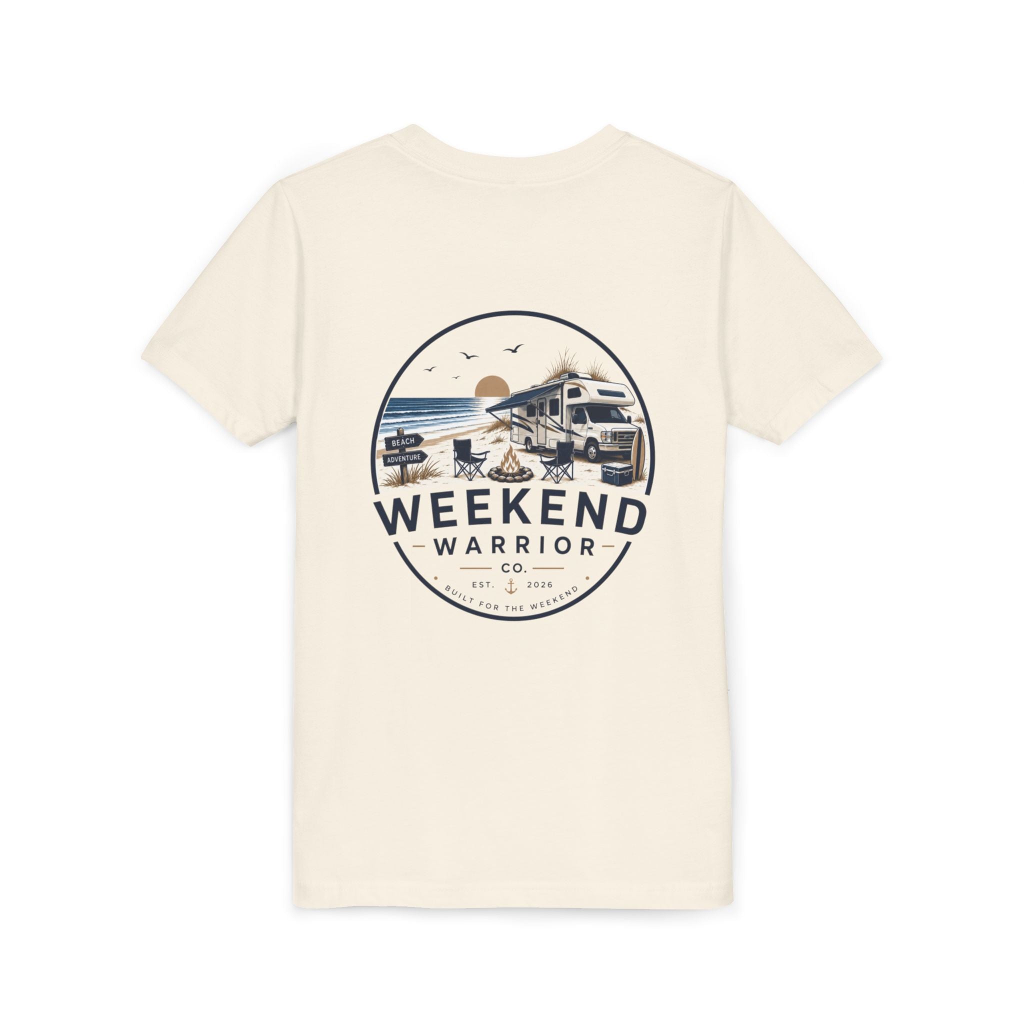 Weekend Warrior Youth Tee — Coastal Camping Shirt