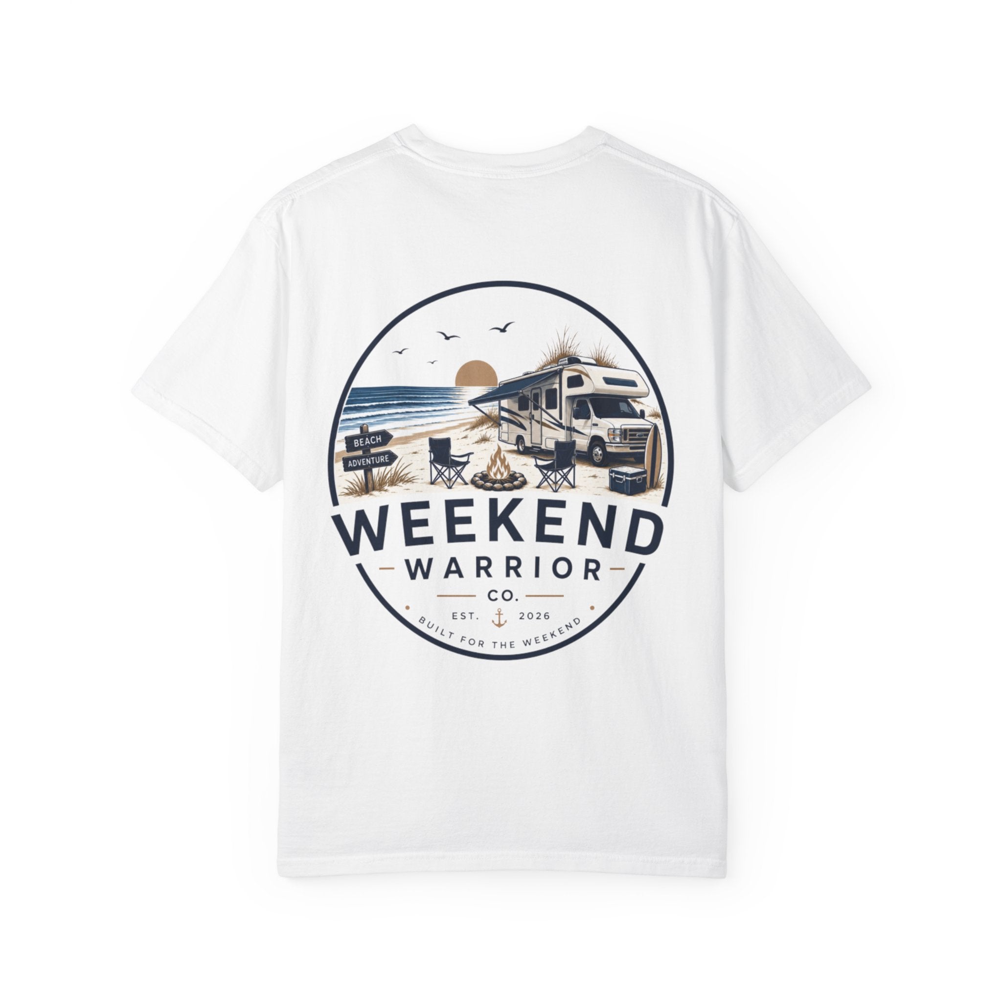 Weekend Warrior T-Shirt — Coastal Camping Graphic