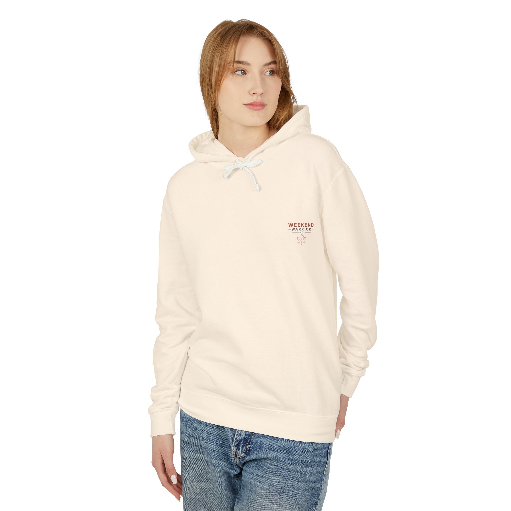 Weekend Warrior Hoodie — Coastal Fall Graphic Hooded Sweatshirt
