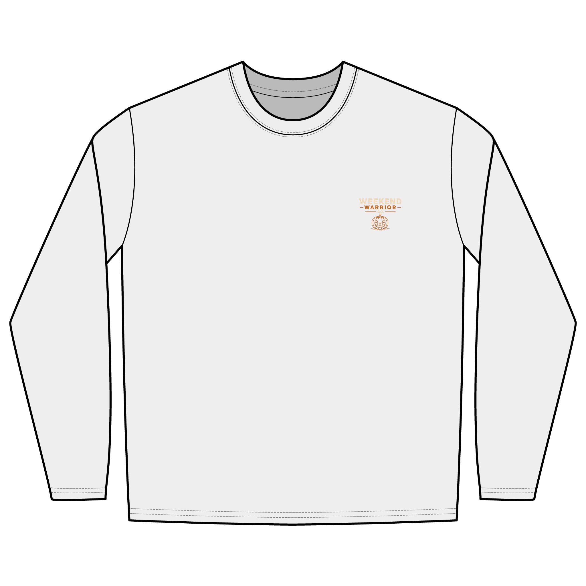 LIMITED EDITION Weekend Warrior Long Sleeve Tee — Spooky Halloween Graphic