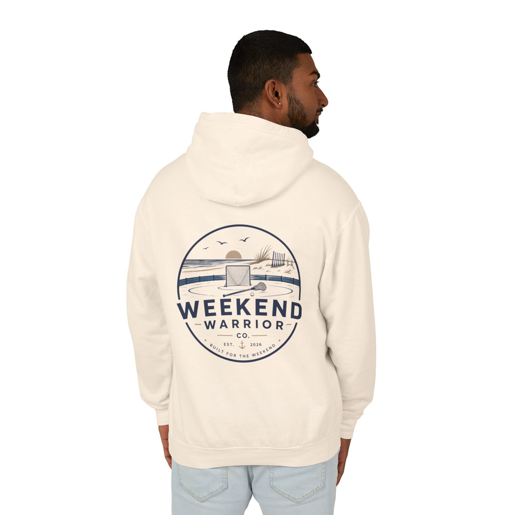 Weekend Warrior Hoodie — Coastal LAXX Graphic Hooded Sweatshirt
