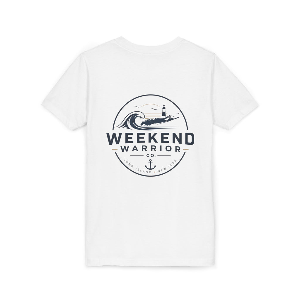 Custom OG Weekend Warrior Youth Tee — Coastal Lighthouse Surf Graphic Shirt