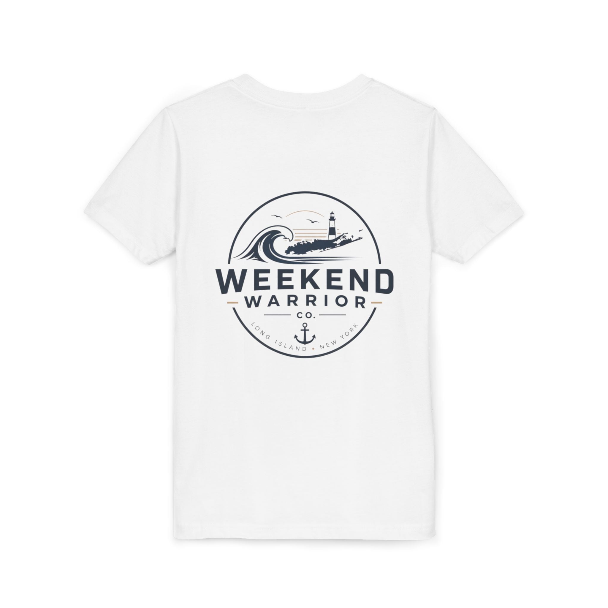 Custom OG Weekend Warrior Youth Tee — Coastal Lighthouse Surf Graphic Shirt