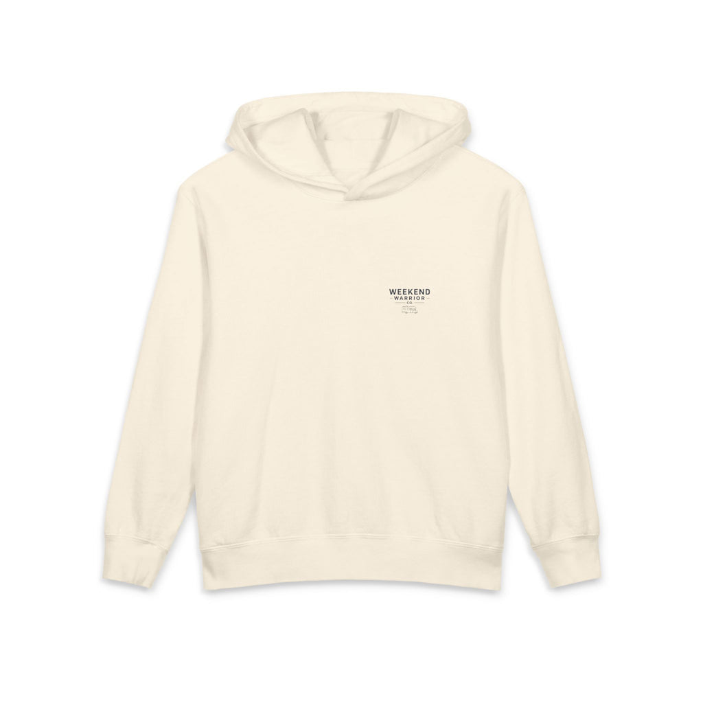 Weekend Warrior Youth Hoodie — Coastal Camping Sweatshirt