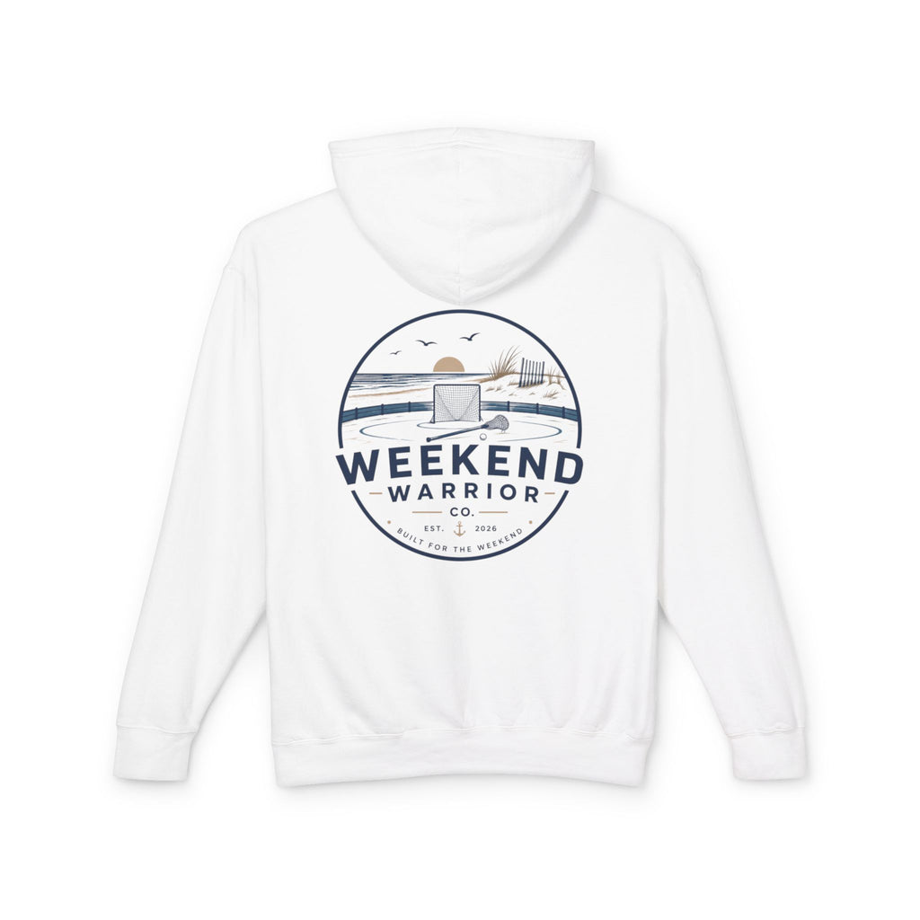 Weekend Warrior Hoodie — Coastal LAXX Graphic Hooded Sweatshirt