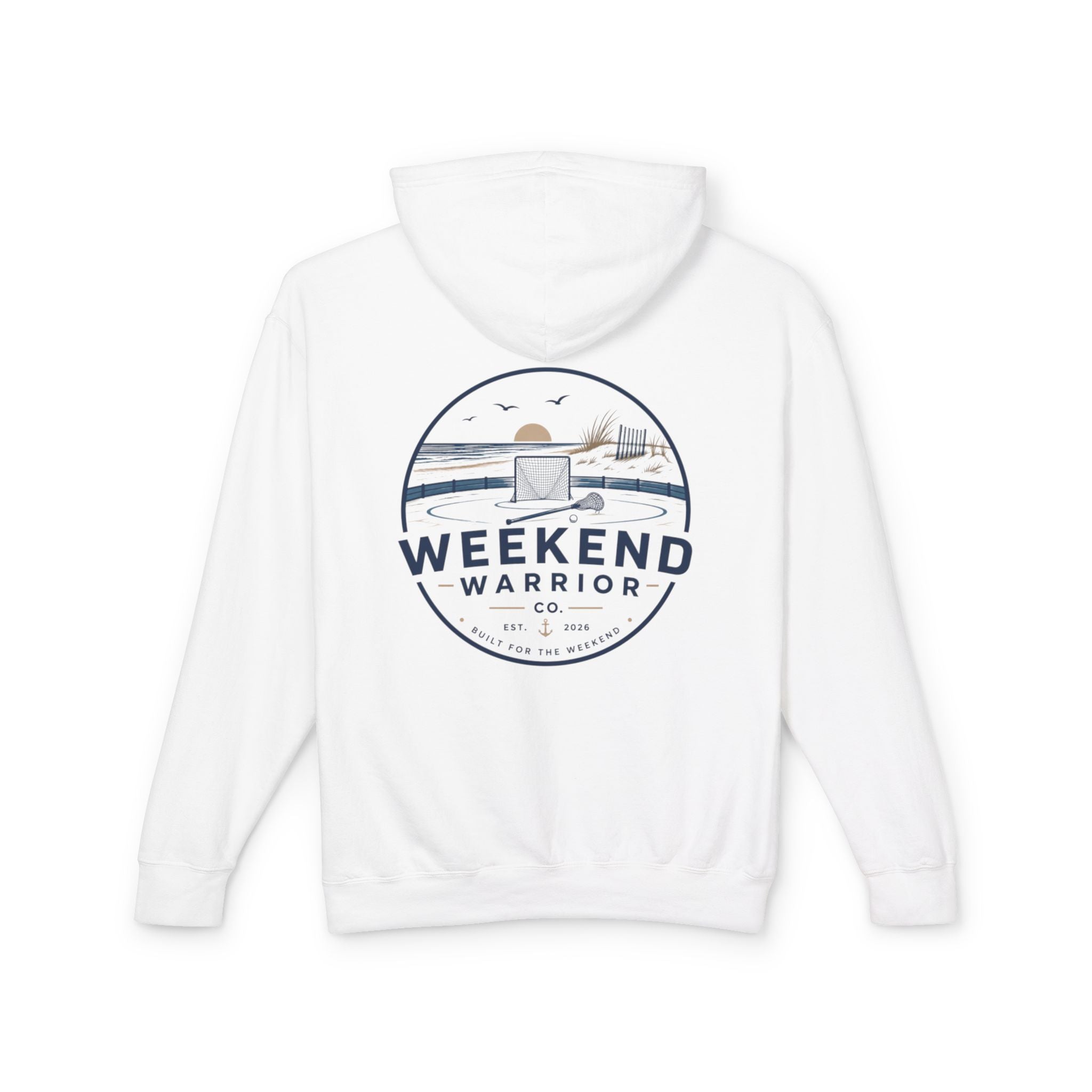 Weekend Warrior Hoodie — Coastal LAXX Graphic Hooded Sweatshirt