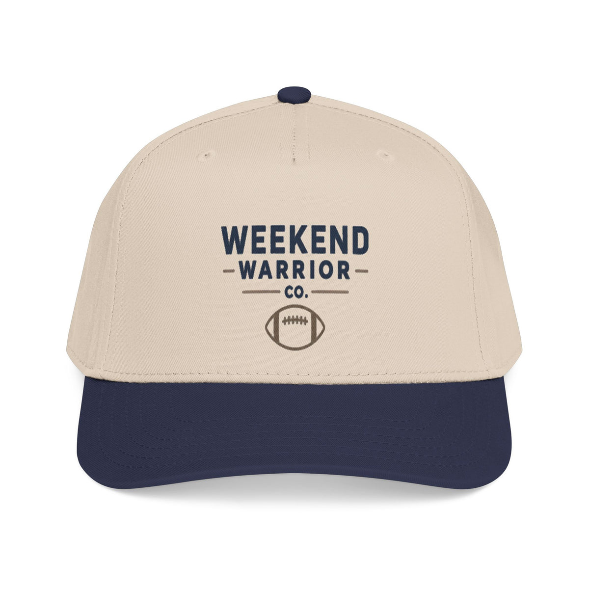 Weekend Warrior Co. Baseball Cap — Casual Two-Tone Football Hat