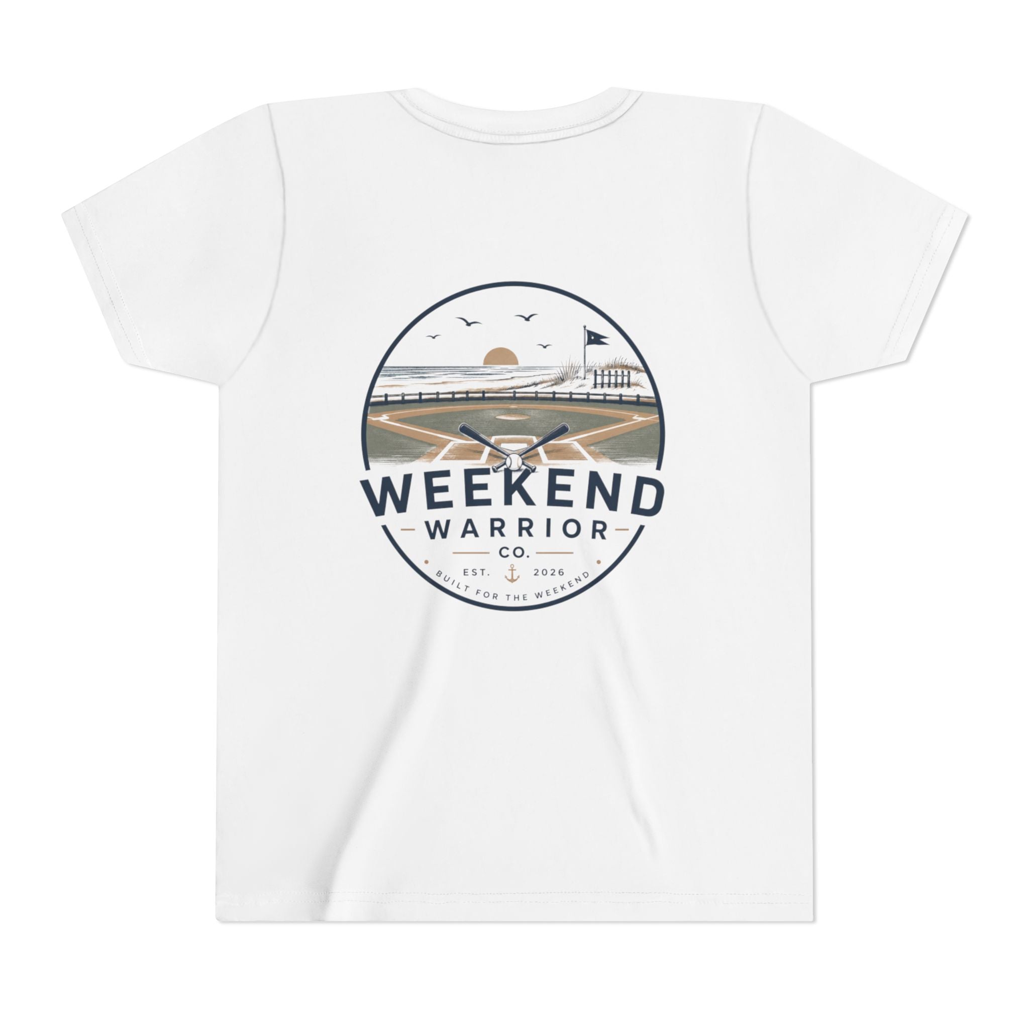 Weekend Warrior Youth Tee — Coastal Baseball Graphic Shirt