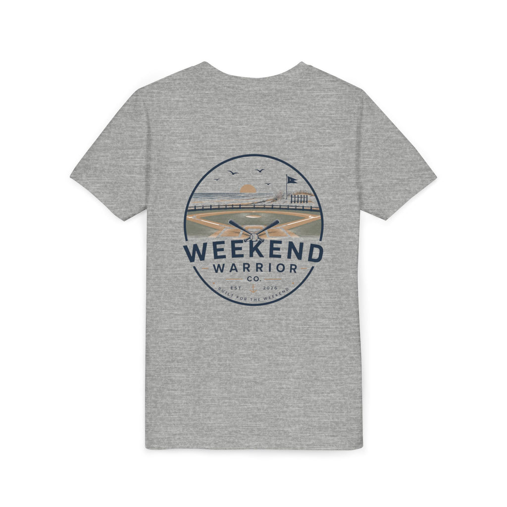Weekend Warrior Youth Tee — Coastal Baseball Graphic Shirt