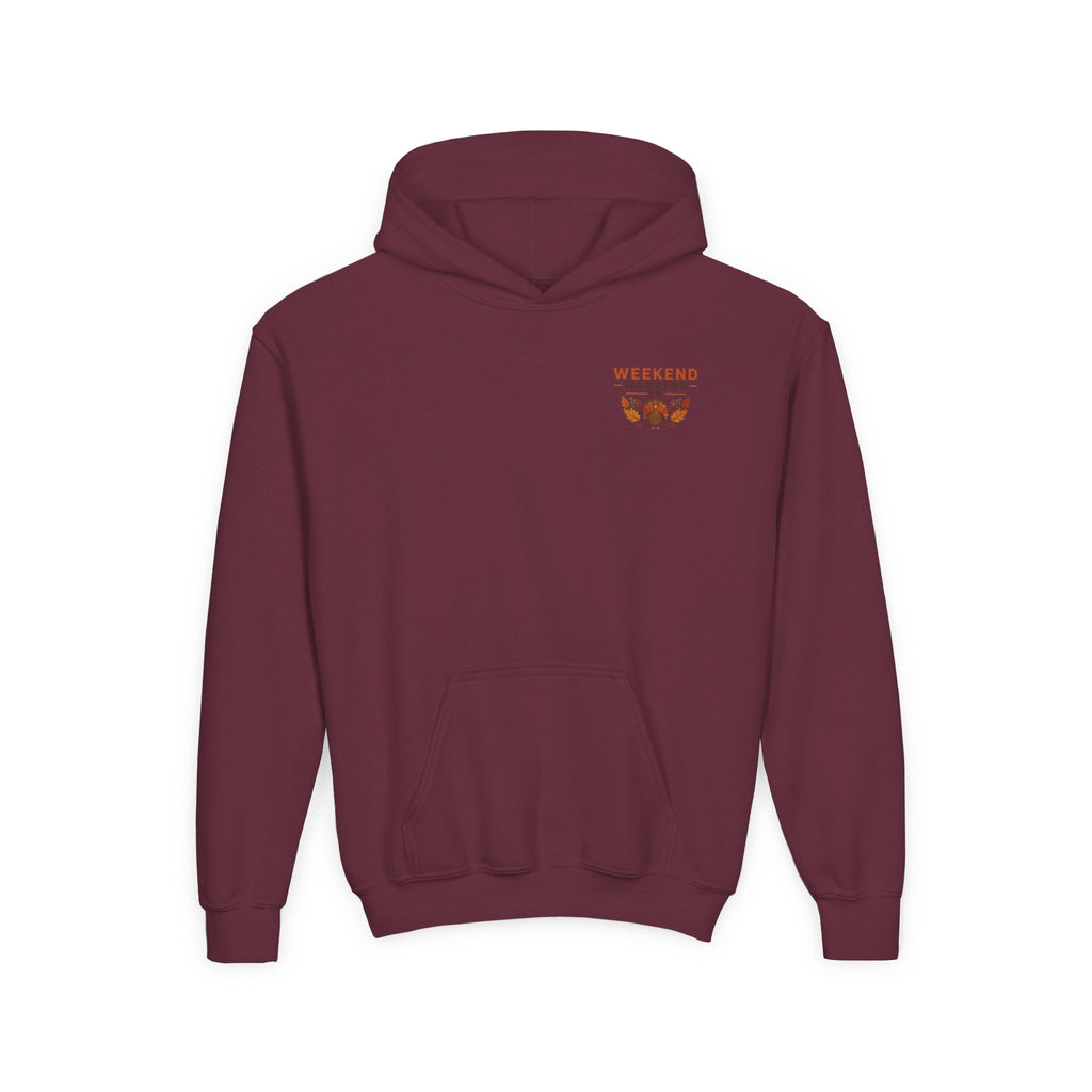 LIMITED EDITION Weekend Warrior Youth Hoodie — Thanksgiving Graphic