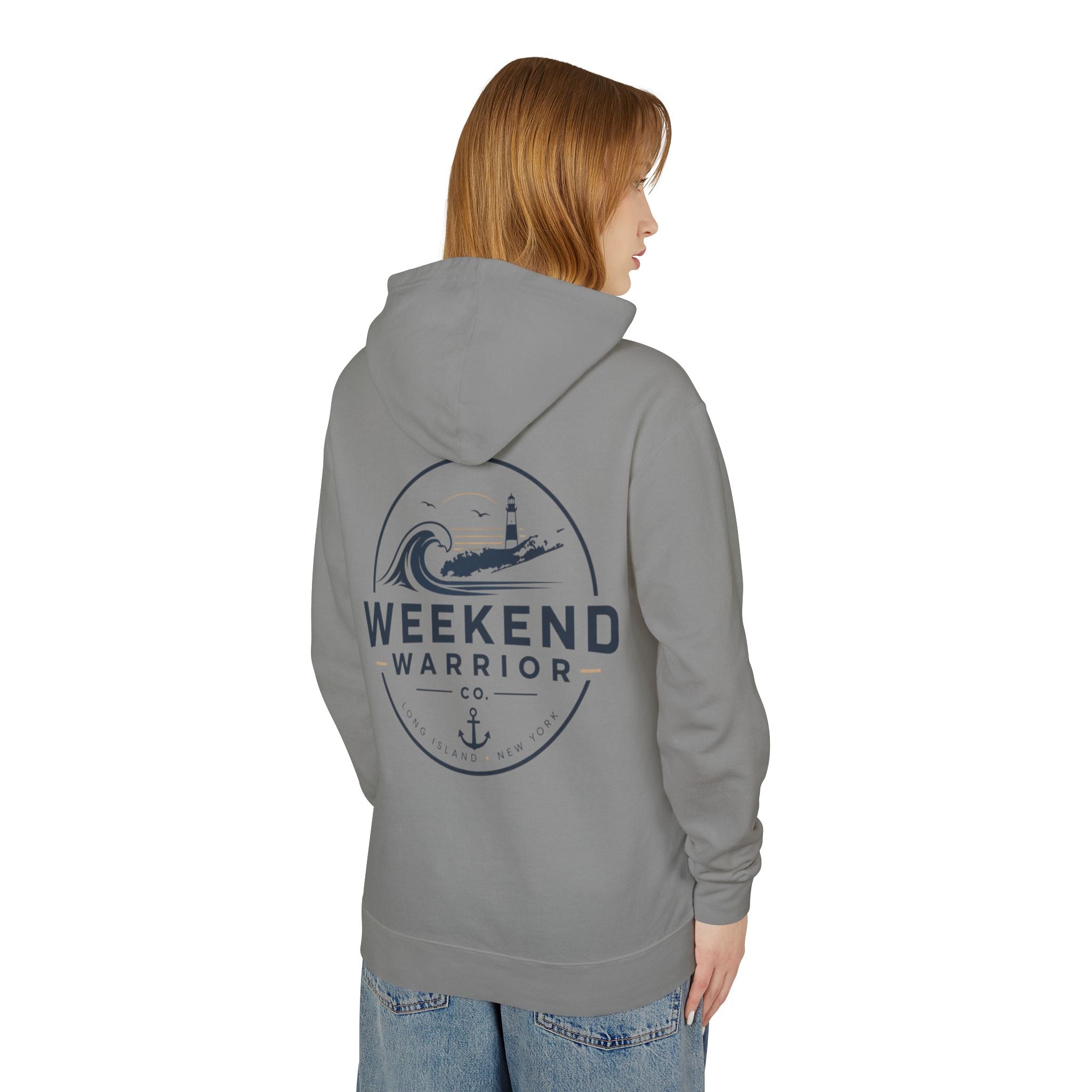 Custom OG Weekend Warrior Hoodie — Coastal Lighthouse Graphic Hooded Sweatshirt