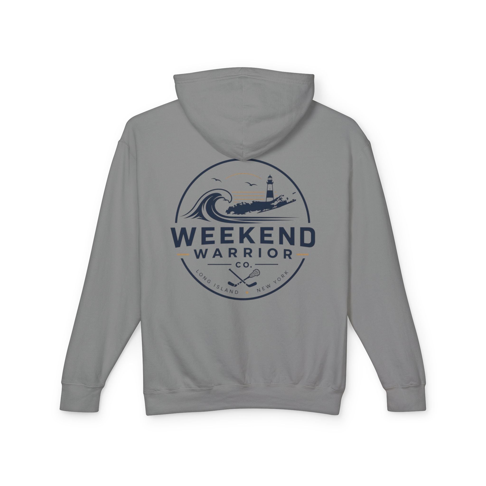 Weekend Warrior Hoodie — Coastal Lighthouse Graphic Hooded Sweatshirt