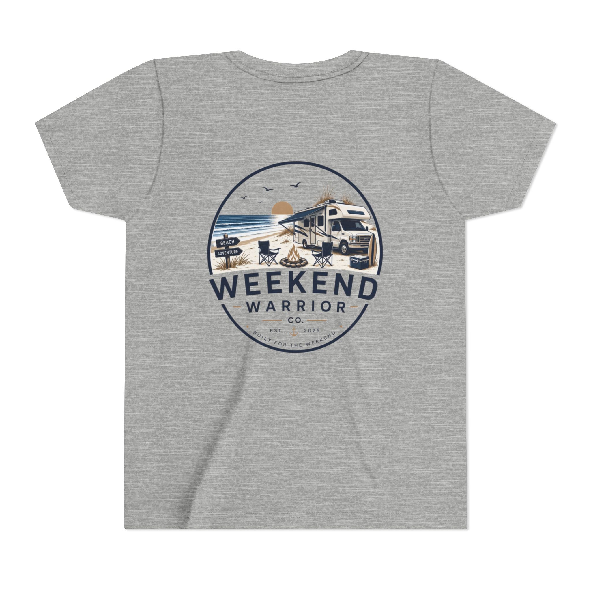 Weekend Warrior Youth Tee — Coastal Camping Shirt
