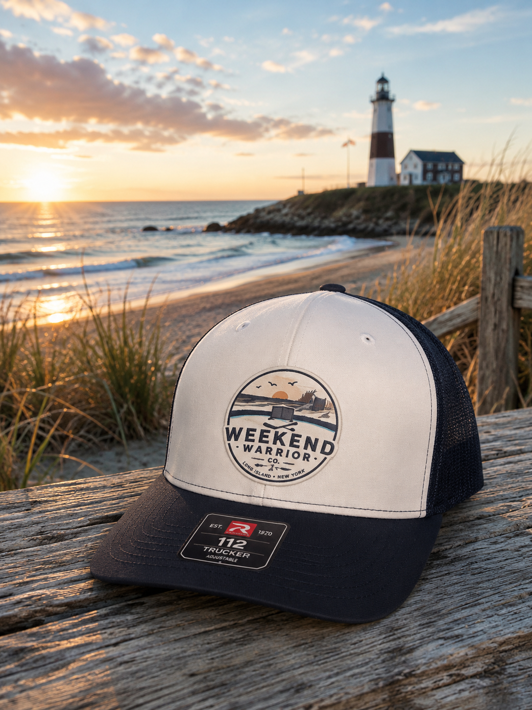 Richardson Trucker Hat White/Navy Hockey
