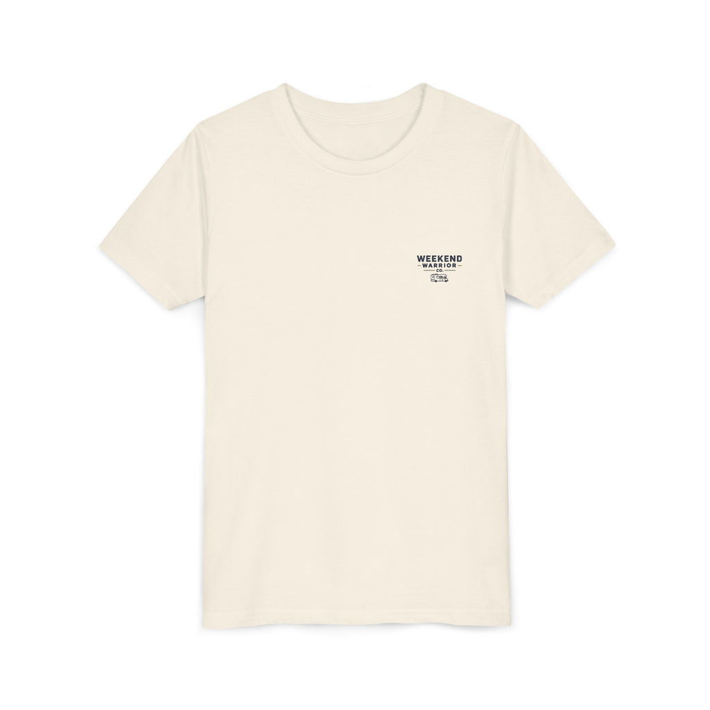Weekend Warrior Youth Tee — Coastal Camping Shirt